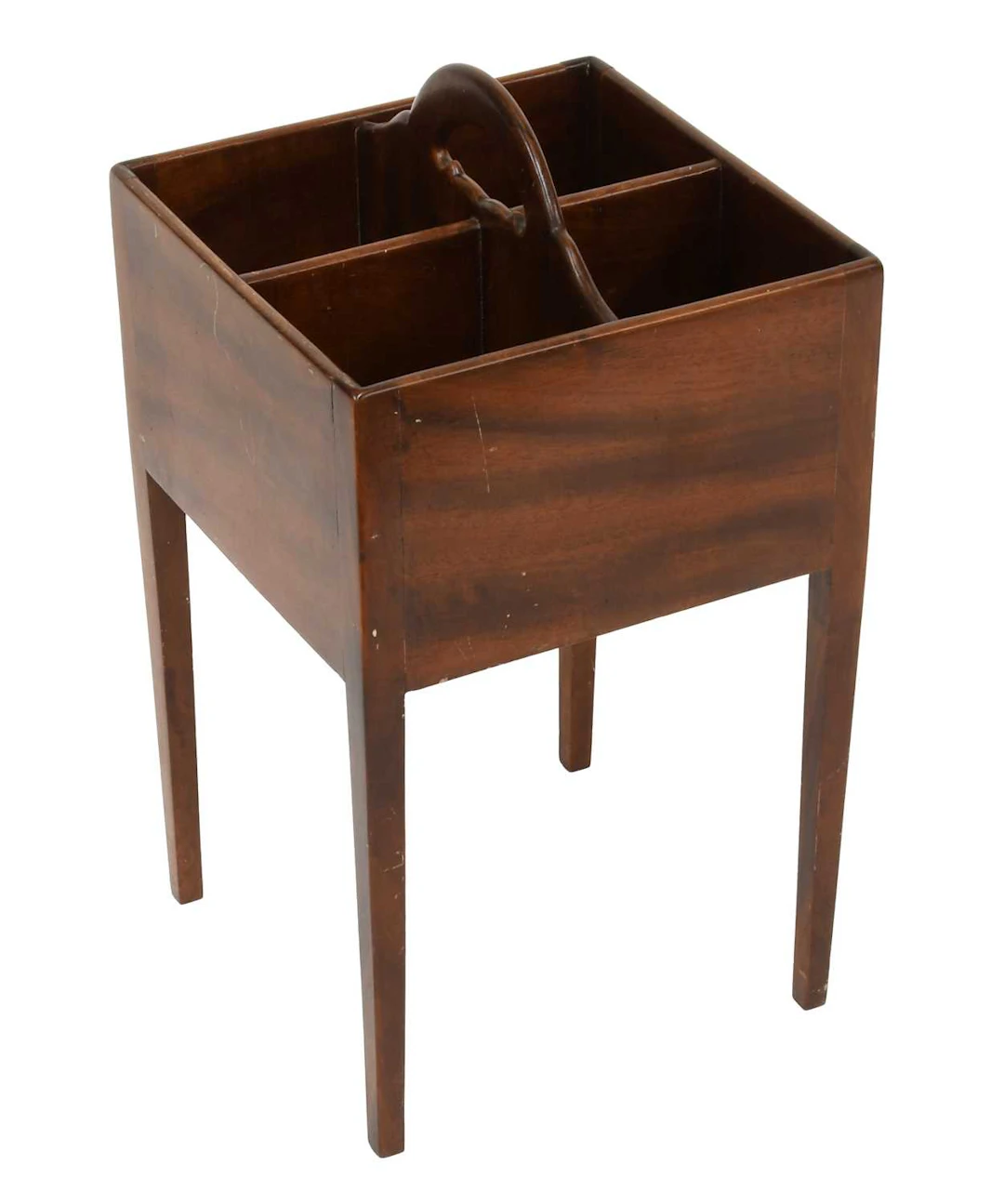 A 19th Century Four Division Mahogany Butlers Decanter Table