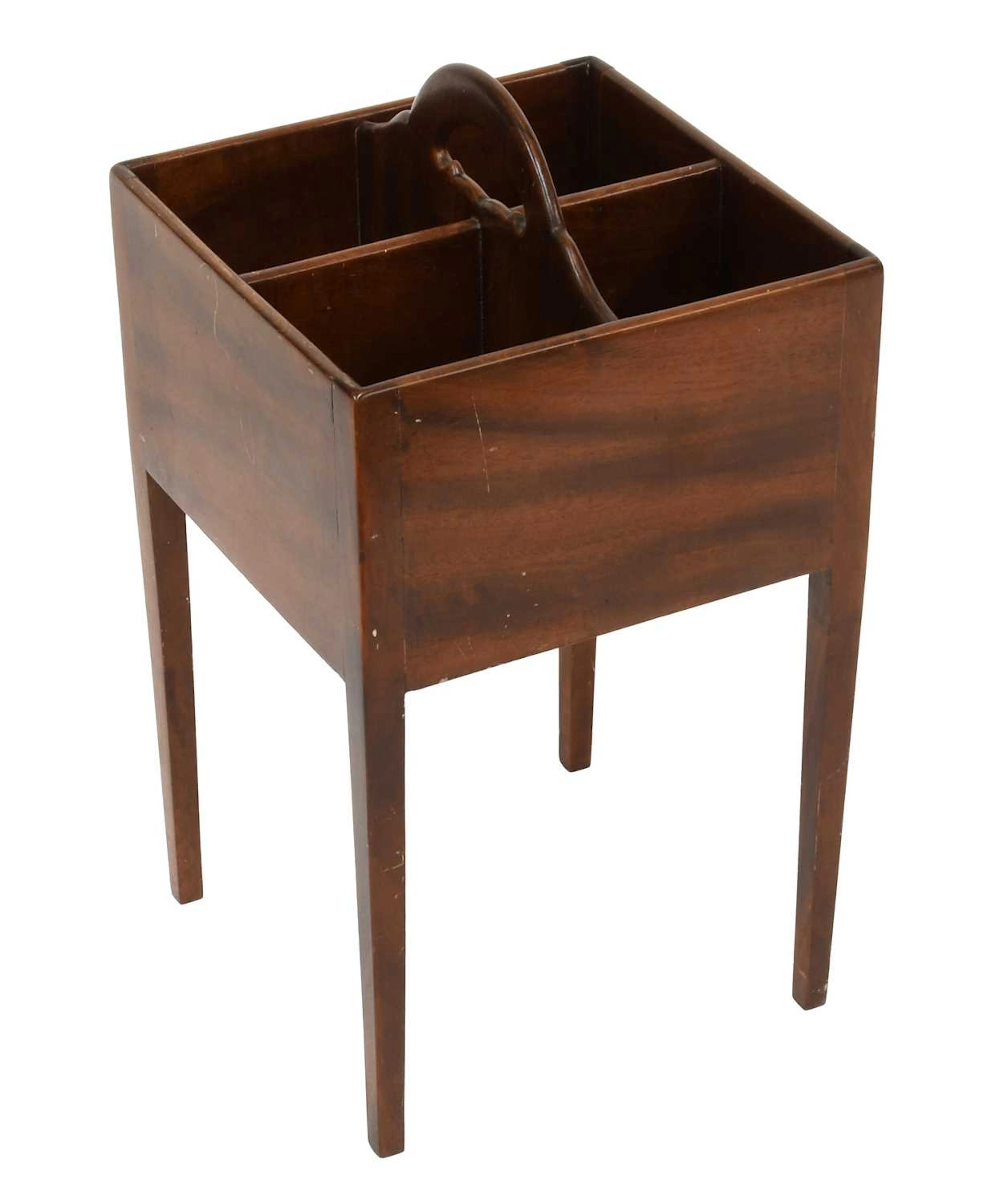 A 19th Century Four Division Mahogany Butlers Decanter Table