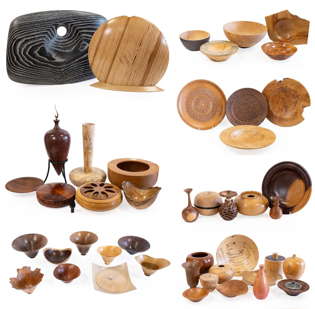 A Group of Forty-Five Turned Specimen Woods
