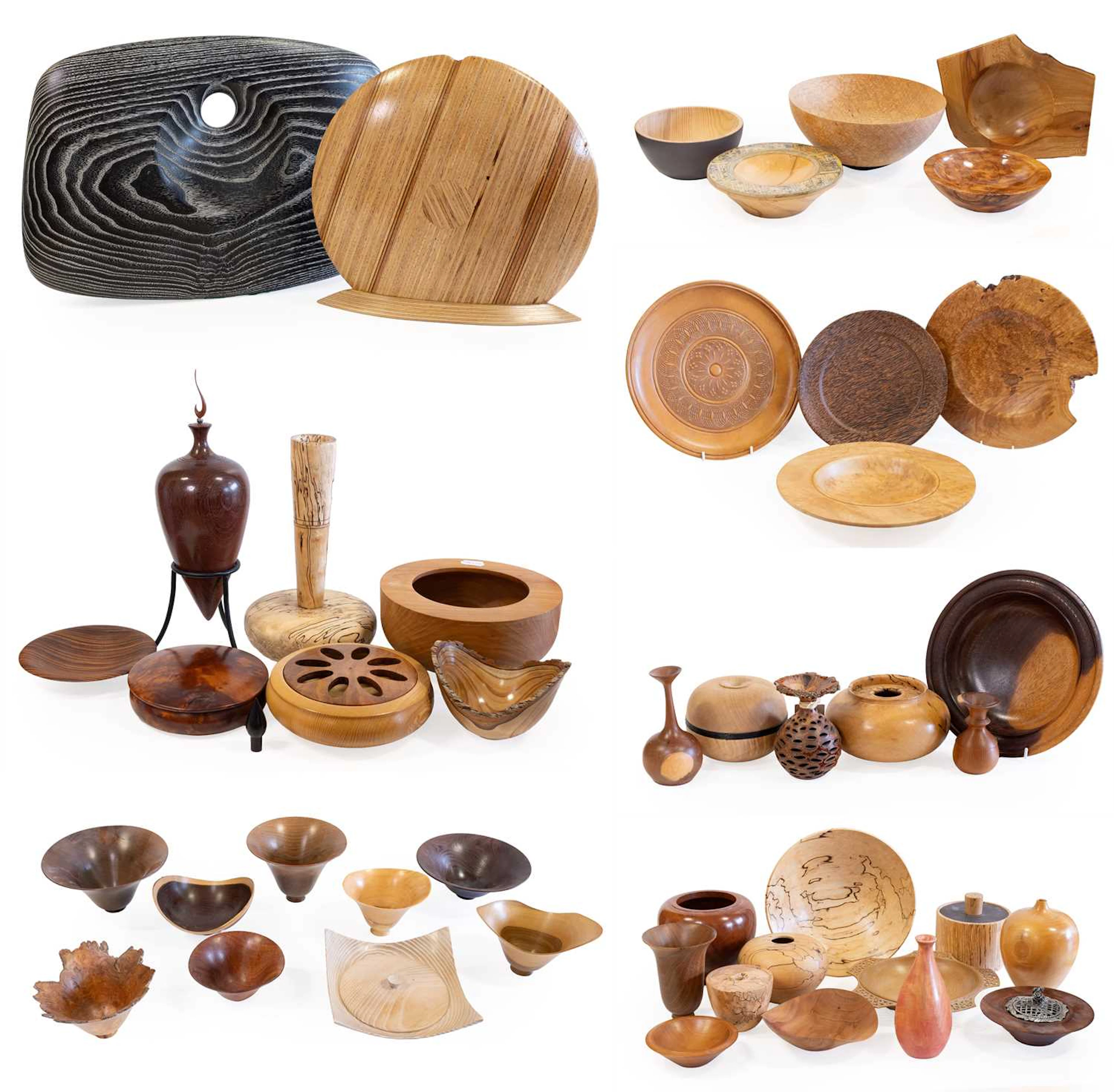 A Group of Forty-Five Turned Specimen Woods