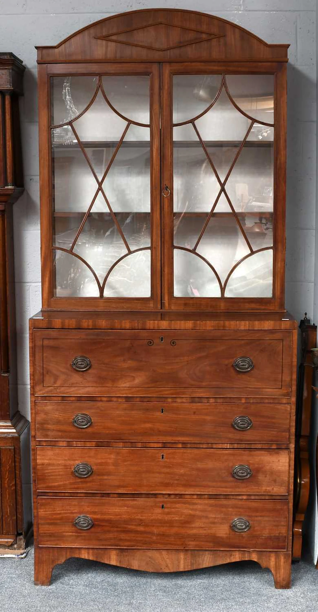 A Mahogany Secretaire Bookcase, circa 1820