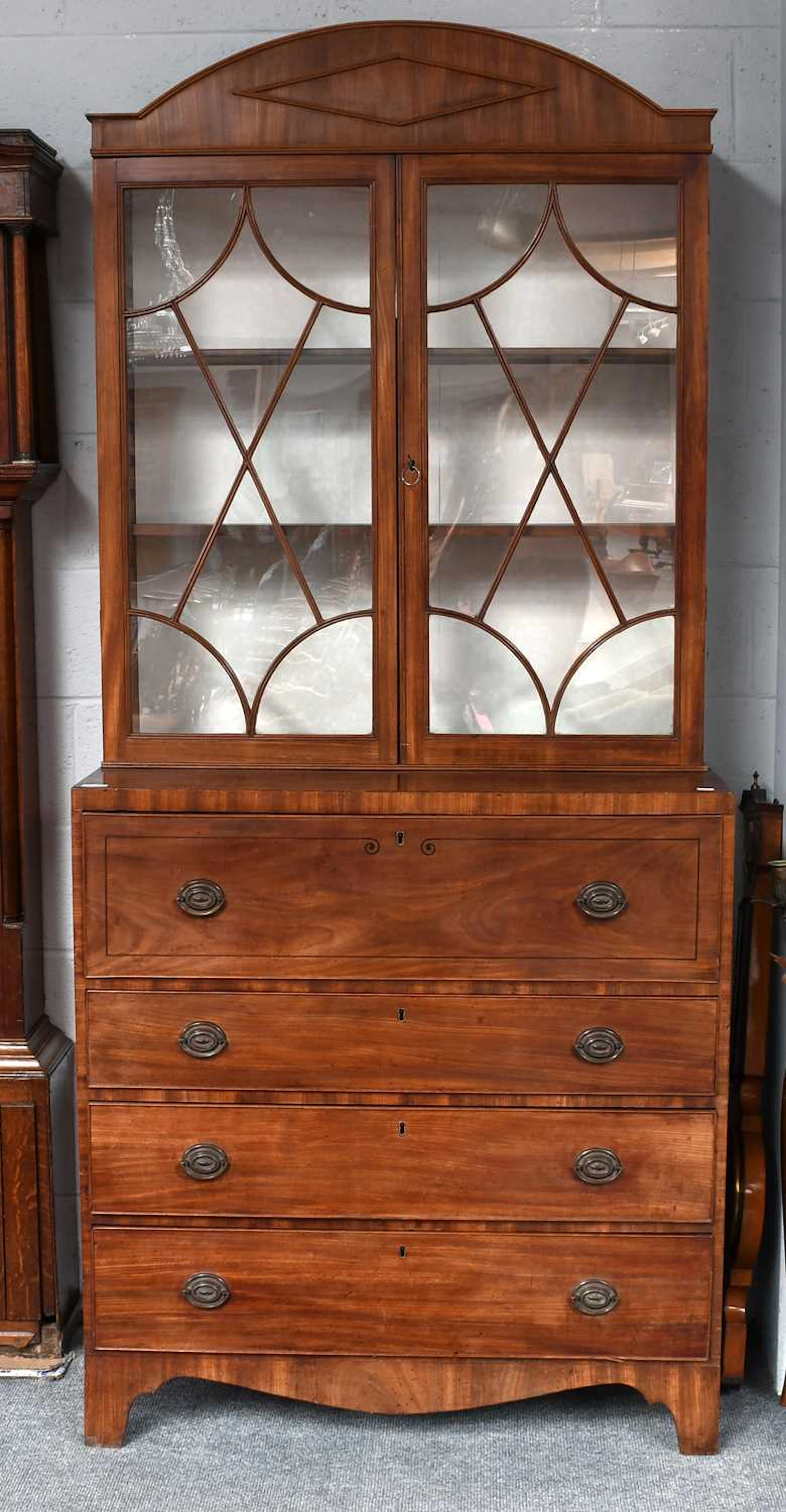 A Mahogany Secretaire Bookcase, circa 1820