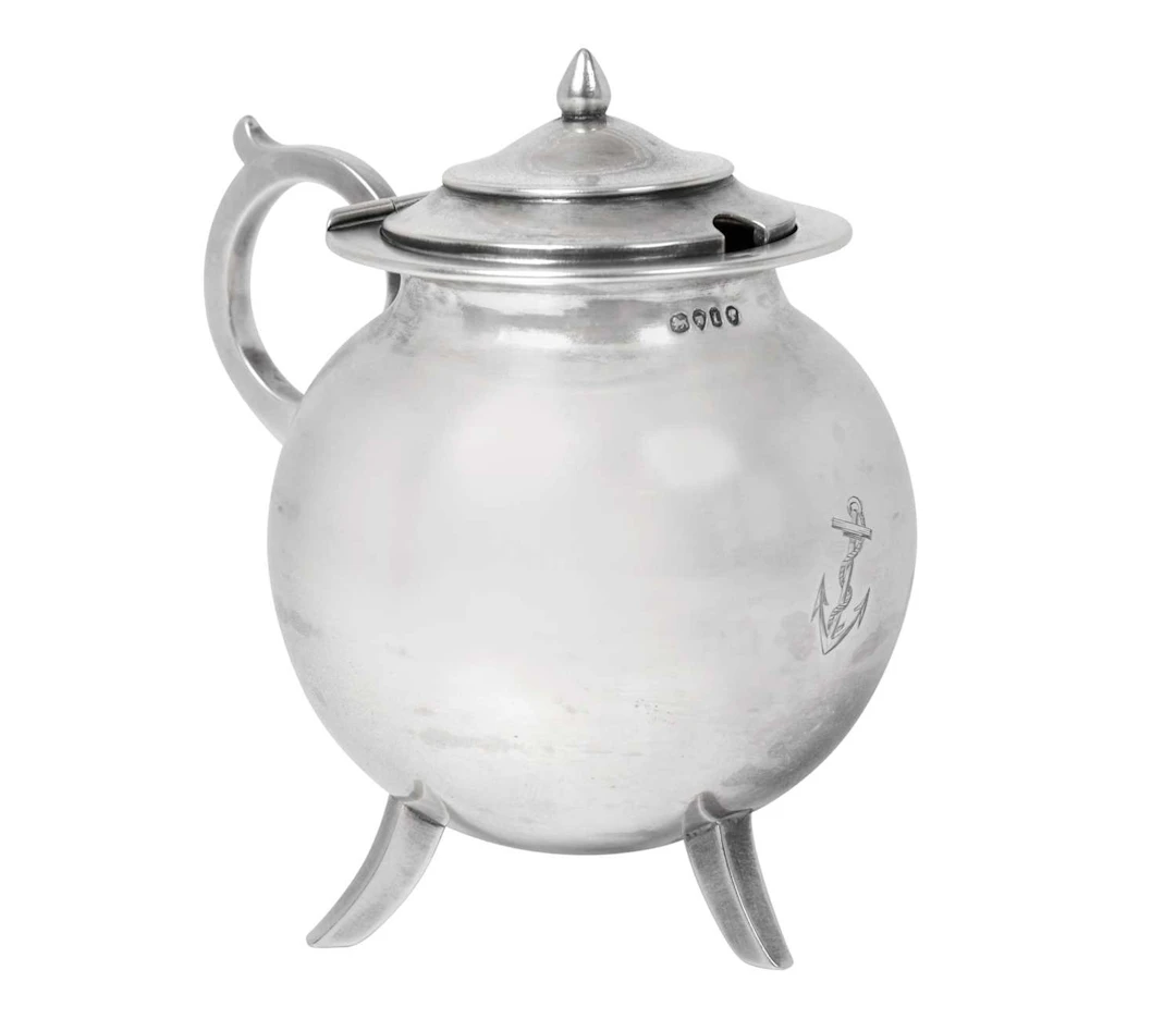 A Victorian Novelty Silver Mustard-Pot by Edward H. Stockwell, London