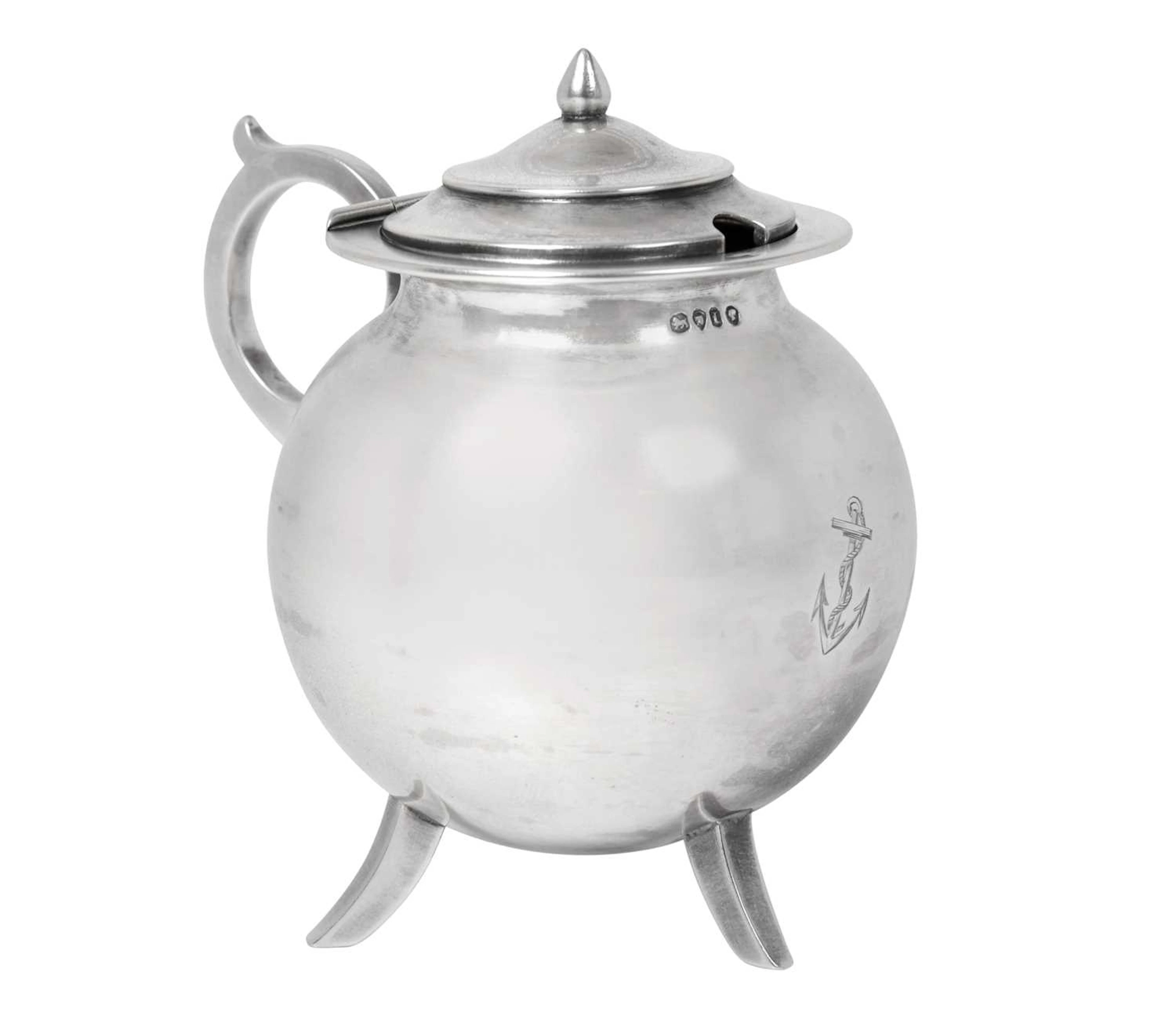 A Victorian Novelty Silver Mustard-Pot by Edward H. Stockwell, London