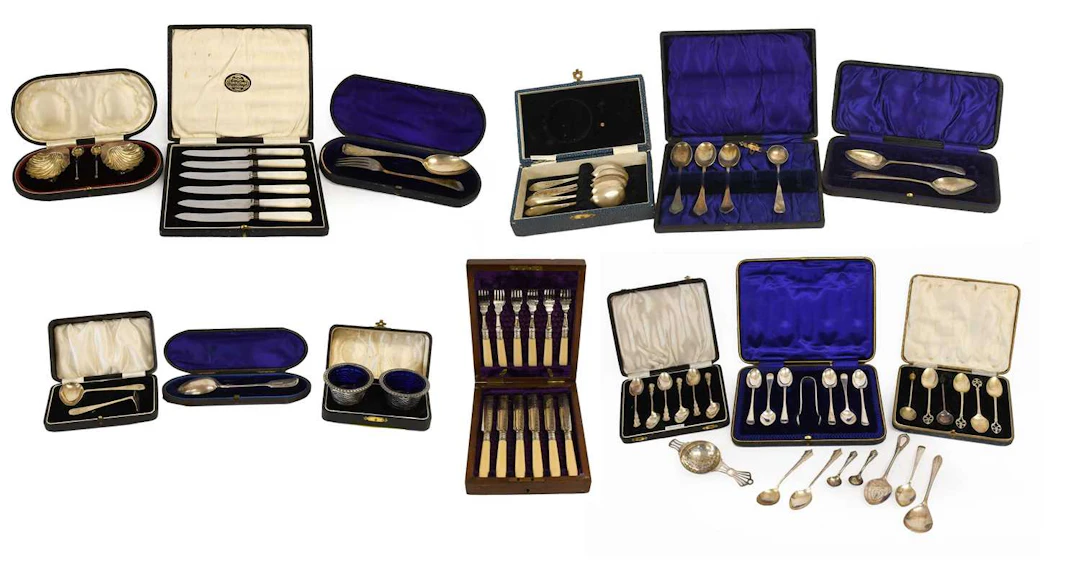 A Collection of Assorted Silver, Together With