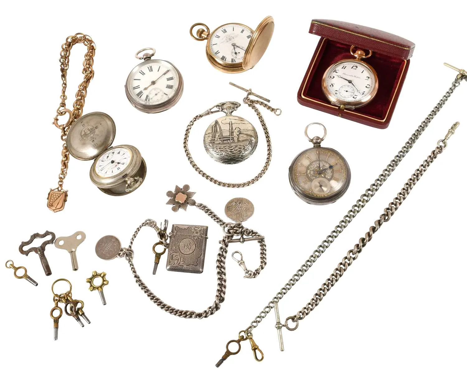 Two Silver Open Faced Pocket Watches