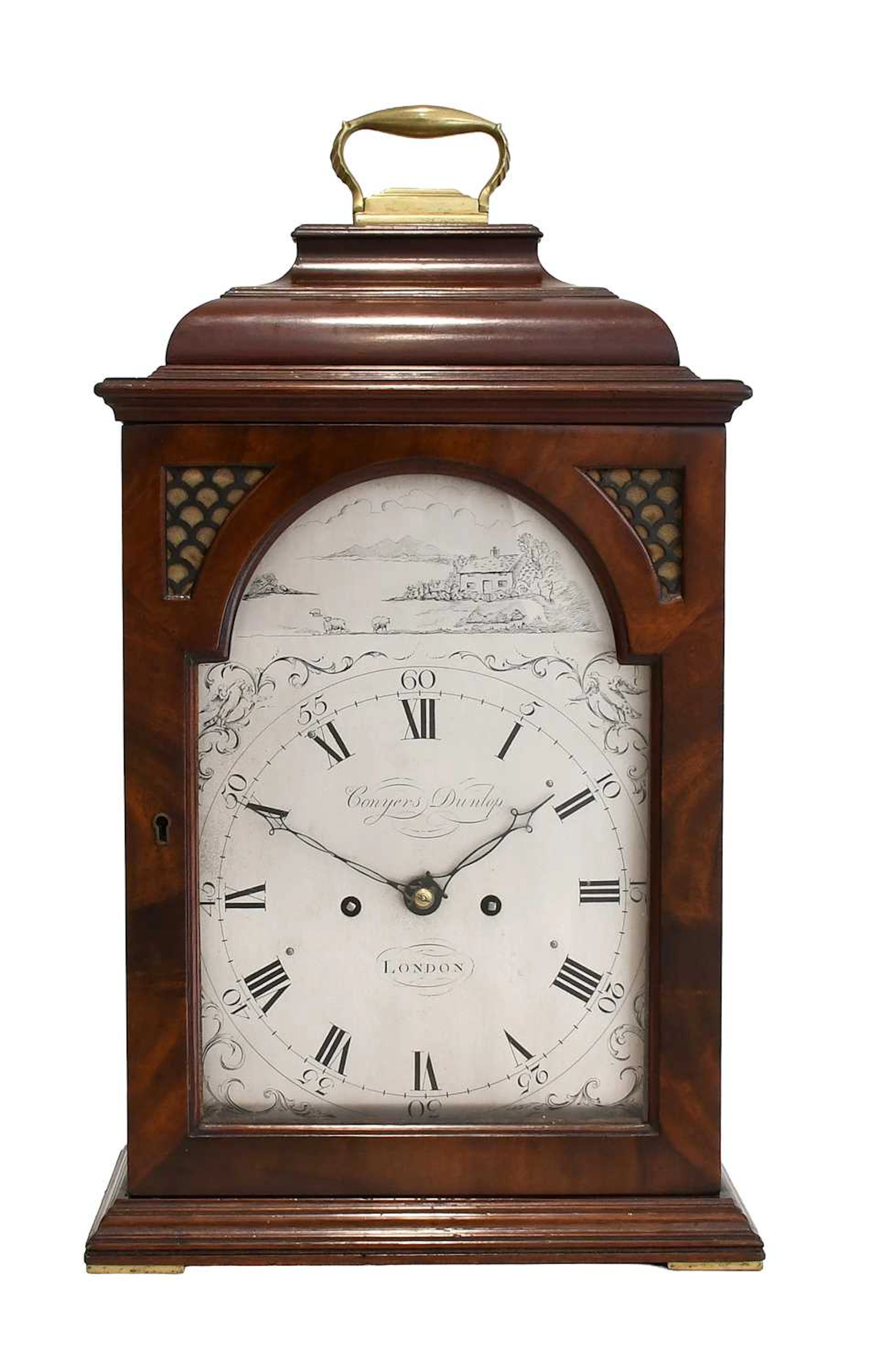 A Mahogany Striking Table Clock, signed Conyers Dunlop, London, circa