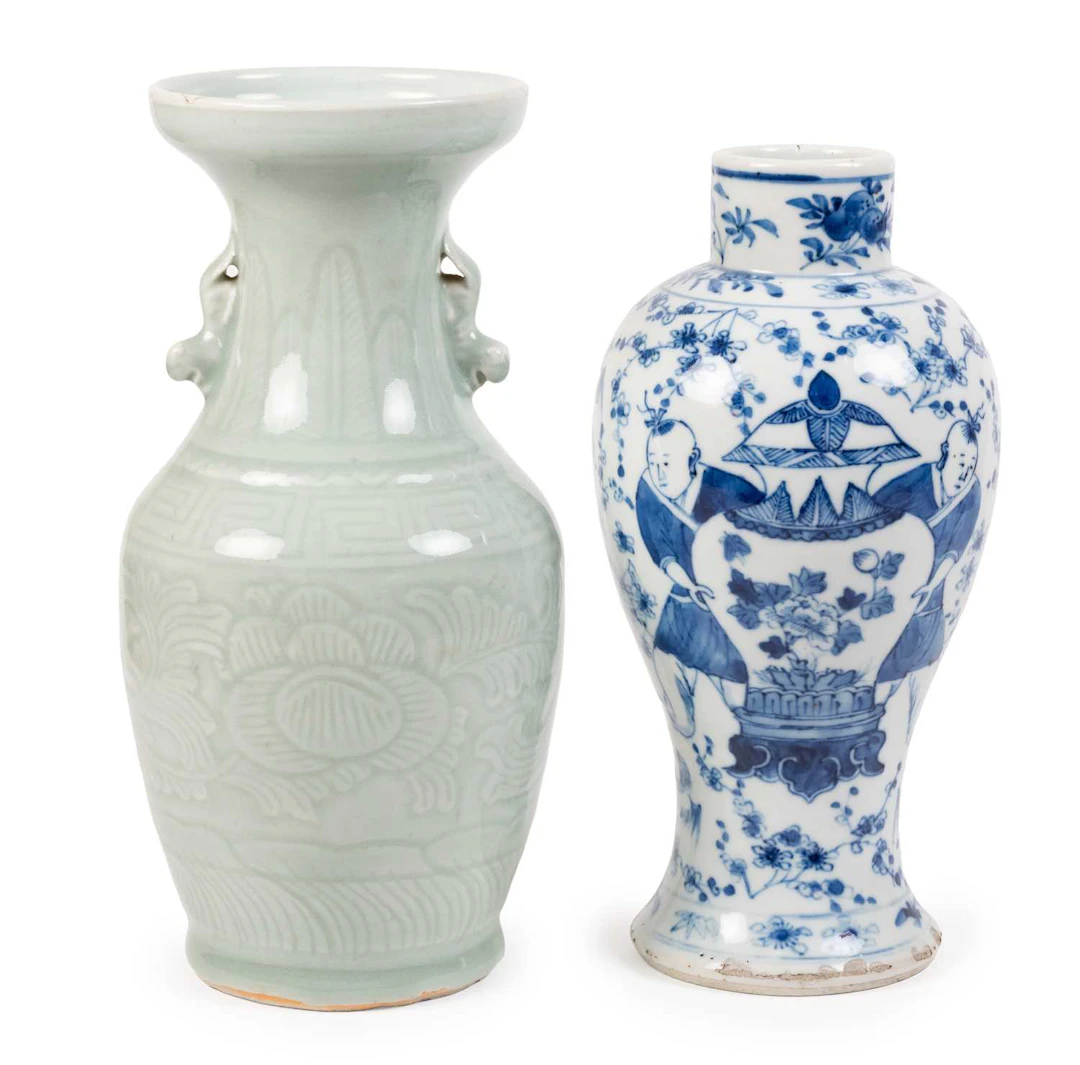 A Chinese Porcelain Vase, Kangxi reign mark but not of the period
