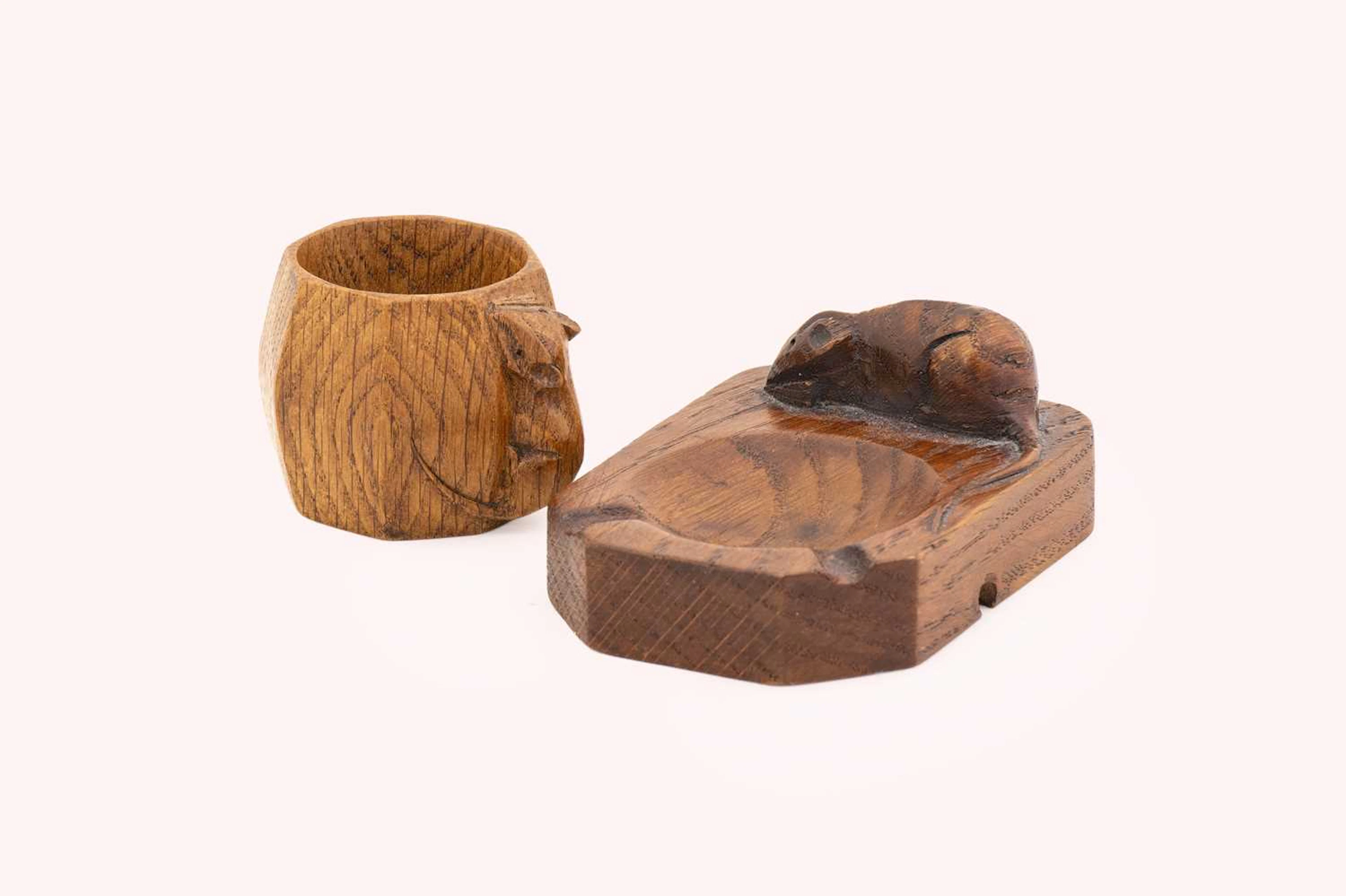 Workshop of Robert Mouseman Thompson (Kilburn): An English Oak Ashtray