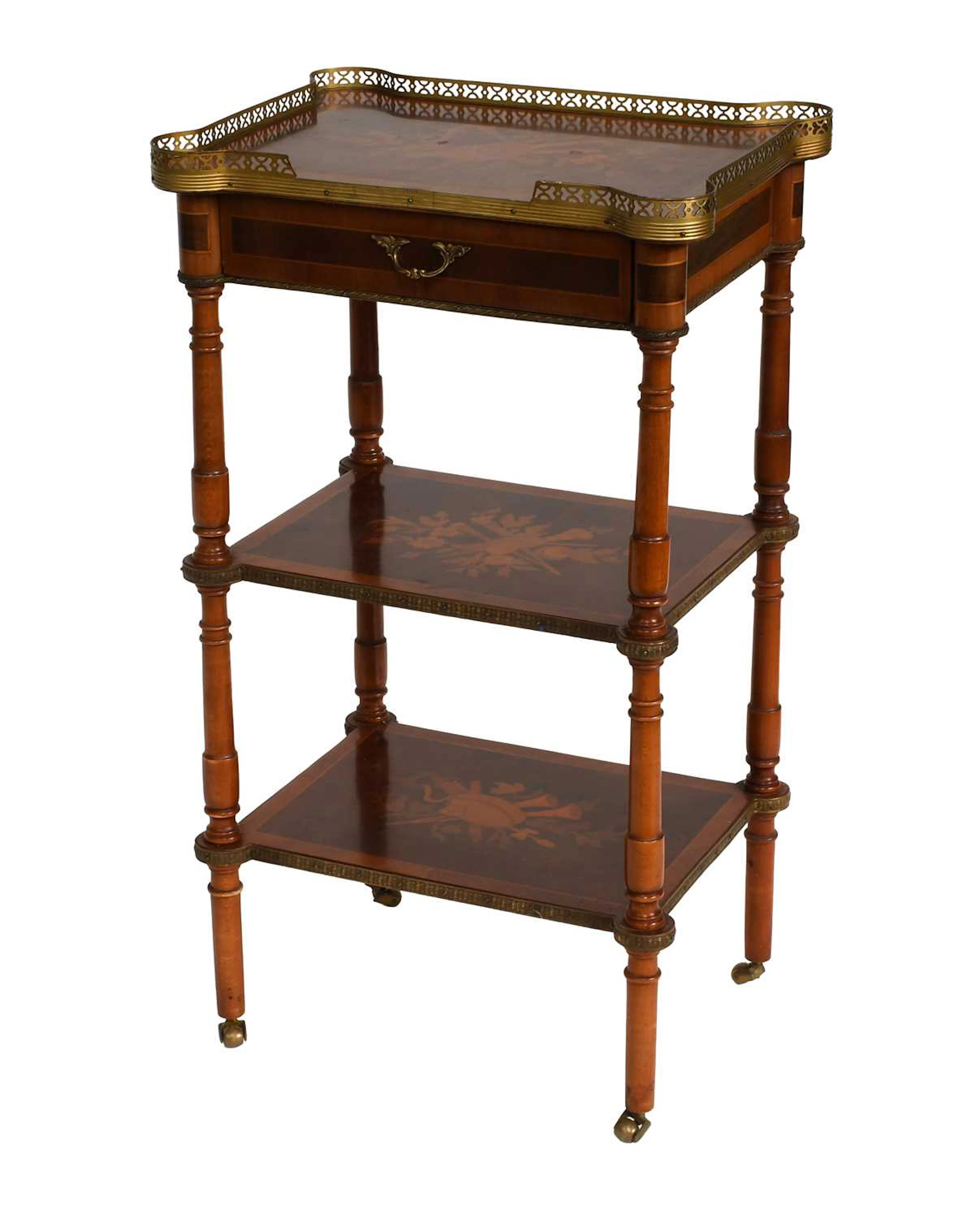 A Reproduction French Three Tier Whatnot