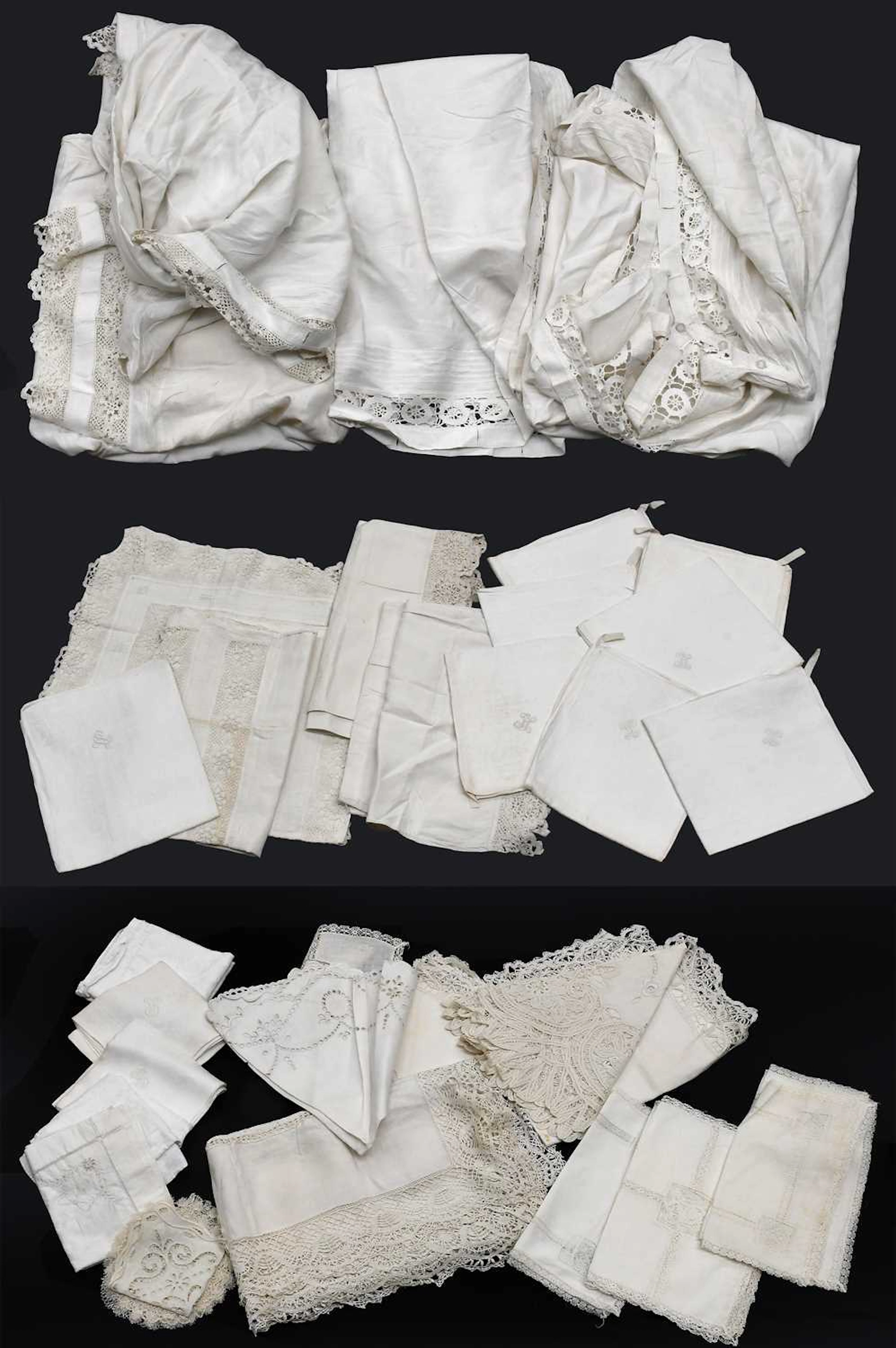 Late 19th Century Set of White Bed Linen