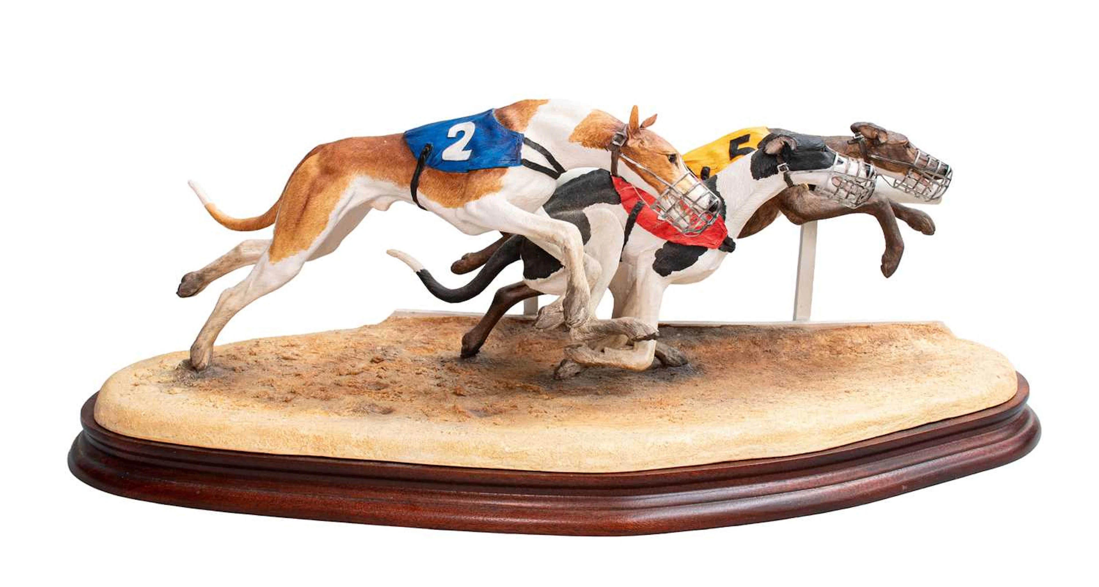Border Fine Arts 'A Night at the Dogs' (Greyhounds)