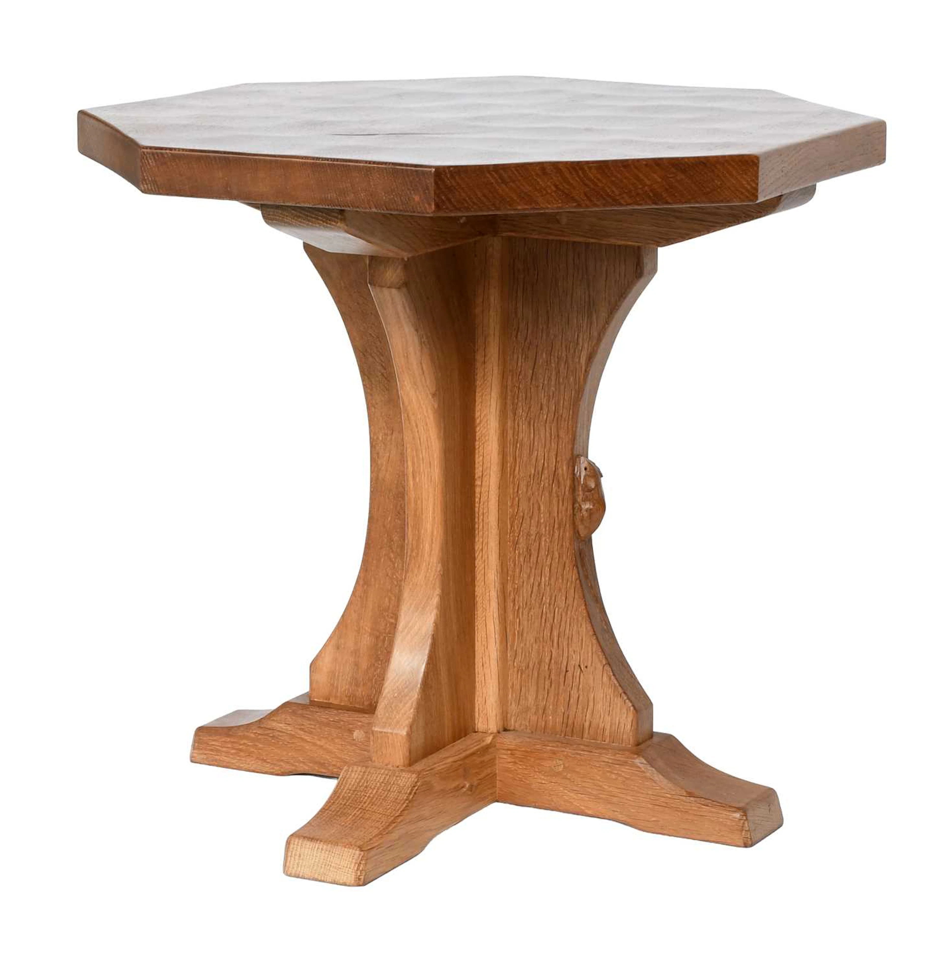 Workshop of Robert Mouseman Thompson (Kilburn): An English Oak Octagonal