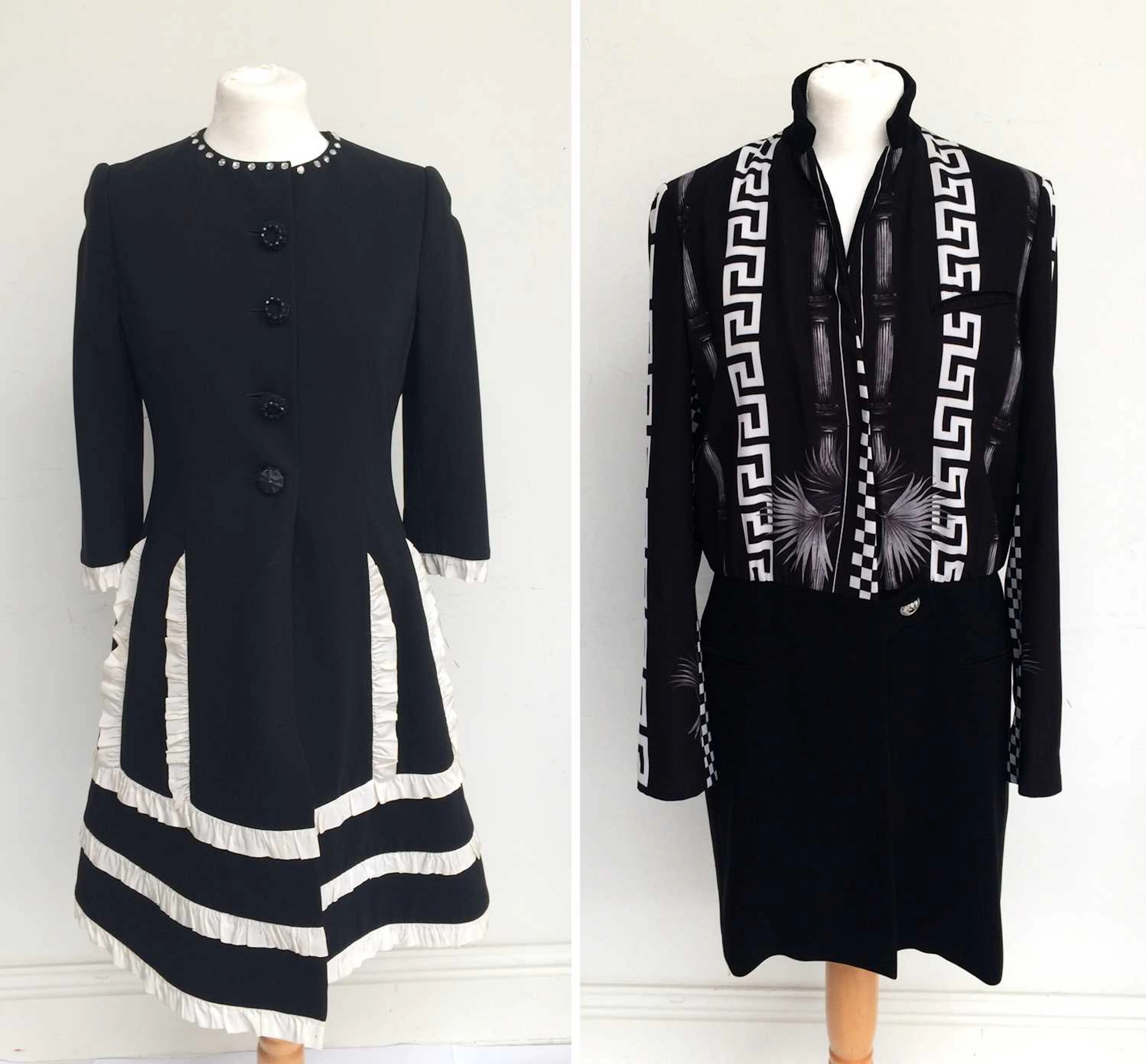 Versace Versus Black Long-line Jacket, Moschino Black Occasion Coat