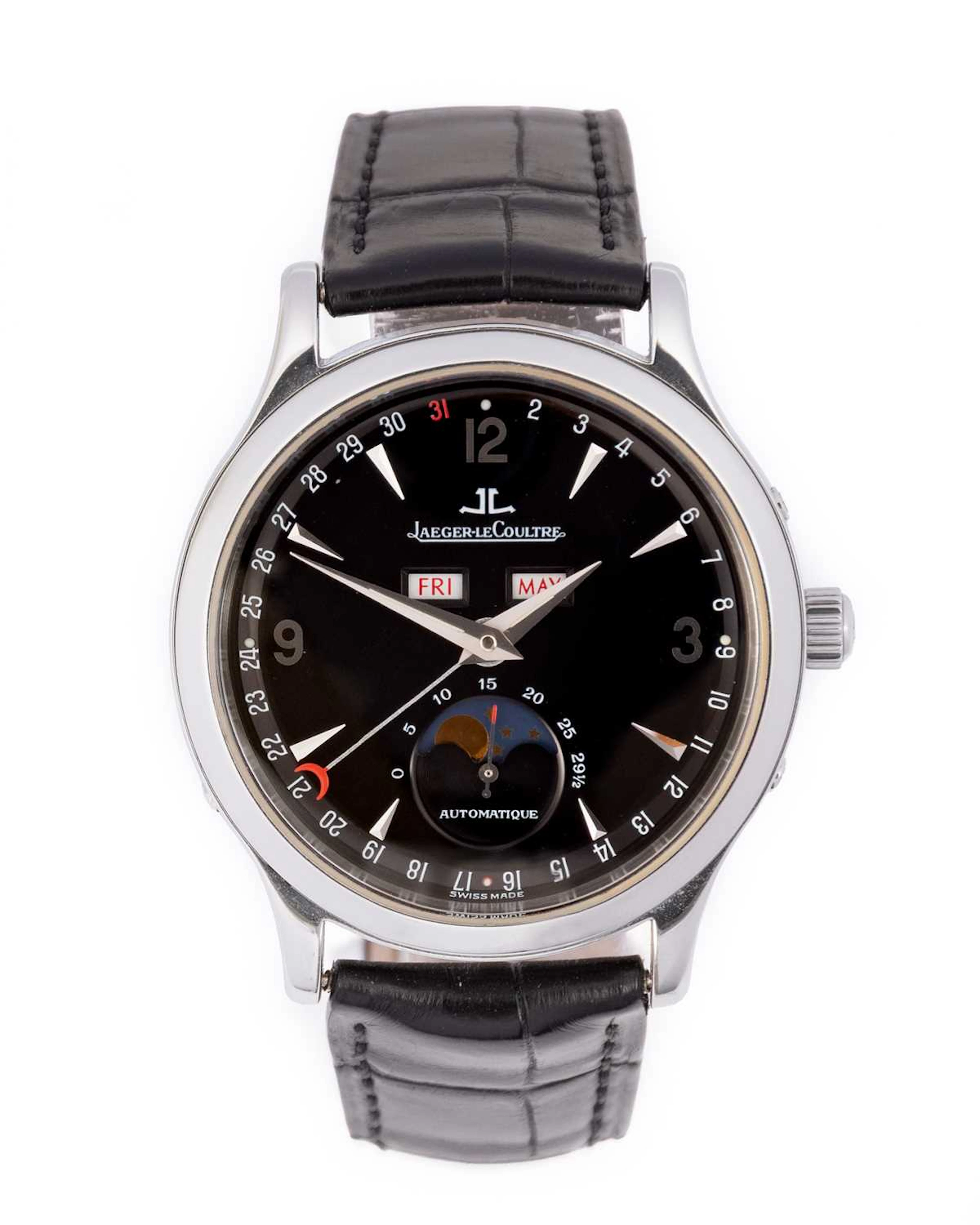 Jaeger LeCoultre: A Stainless Steel Automatic Triple Calendar Moonphase