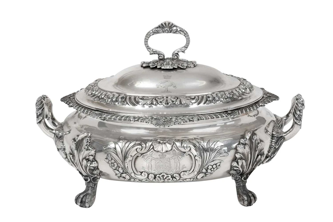 A William IV Silver Soup-Tureen and Cover by William Ker Reid, London