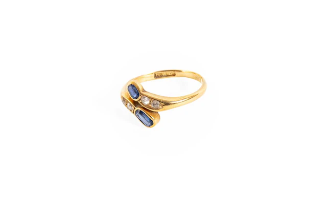 A Sapphire and Diamond Ring