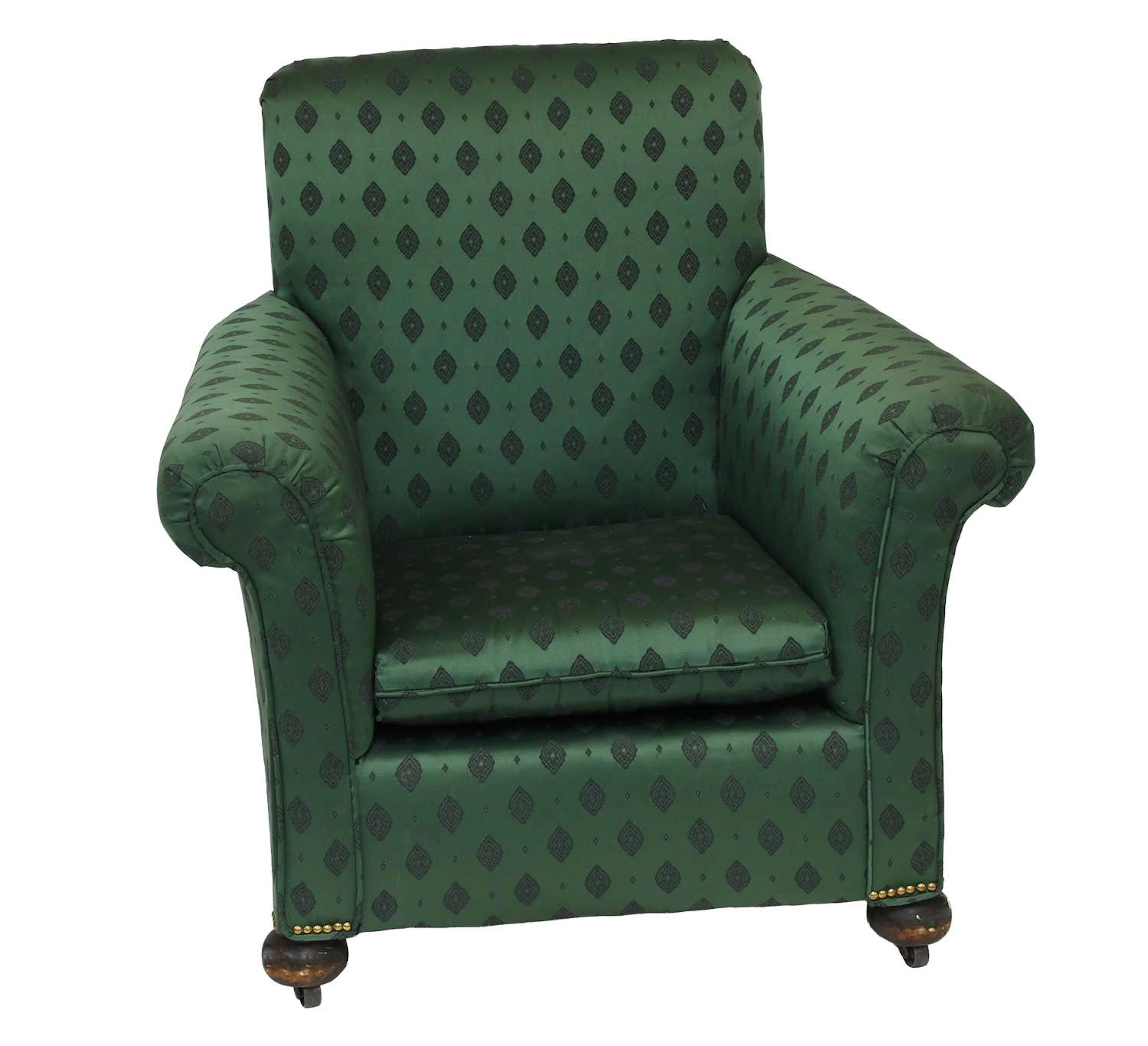 A Green Upholstered Armchair