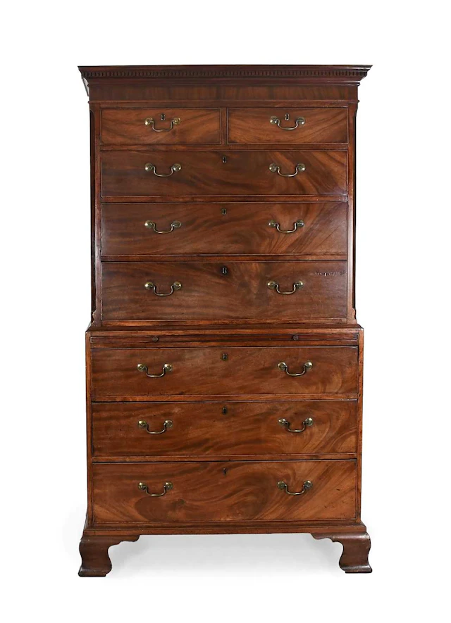 A George III Mahogany Chest on Chest, circa 1780
