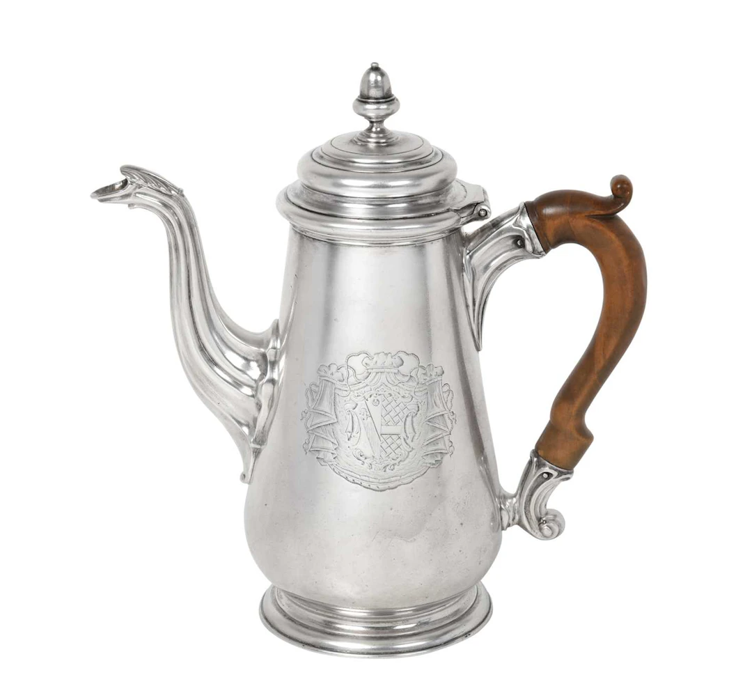 A George II Silver Coffee-Pot by John Jacob, London, 1742, by John