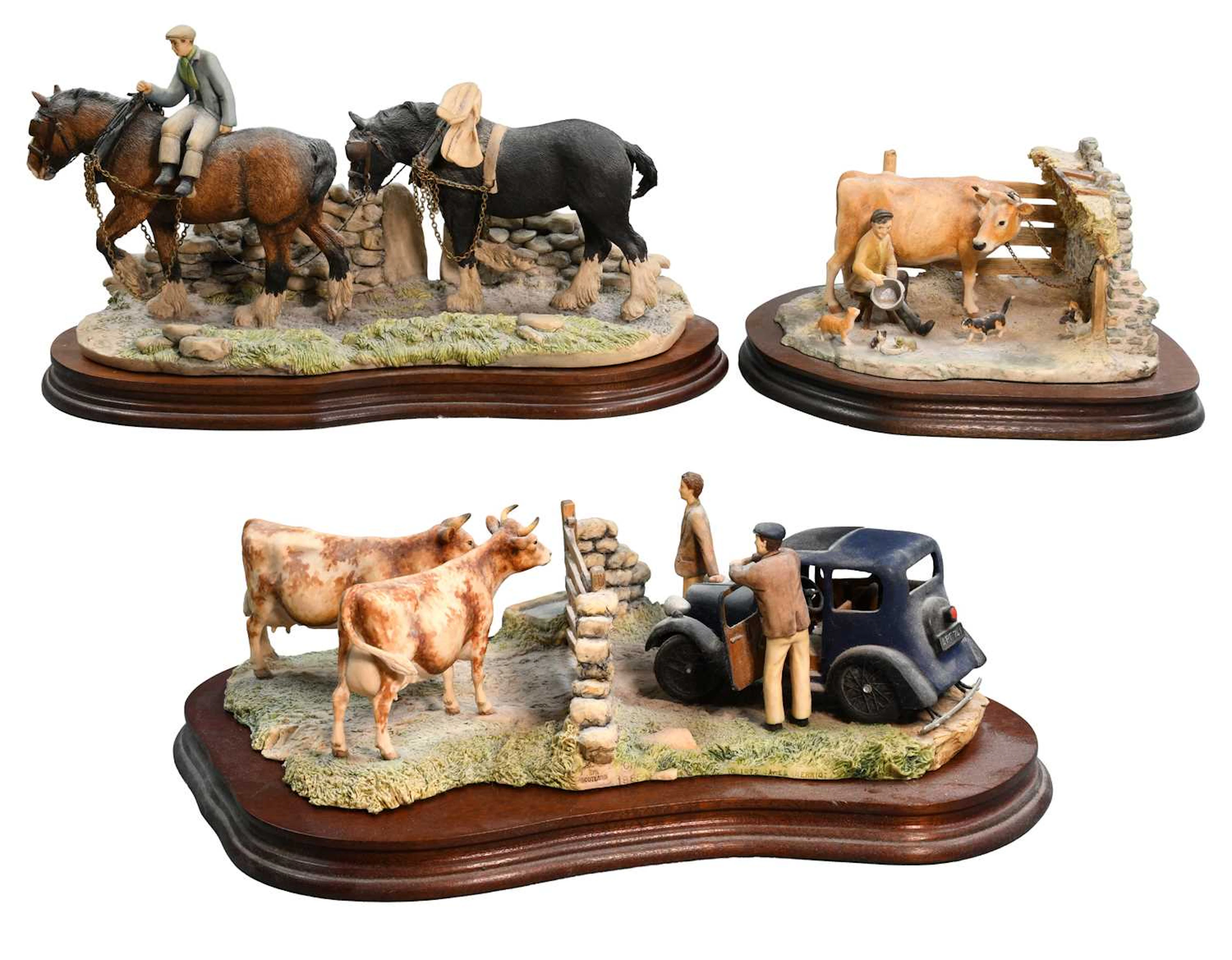 Border Fine Arts James Herriot Models: 'Viewing the Practice', 'Milking