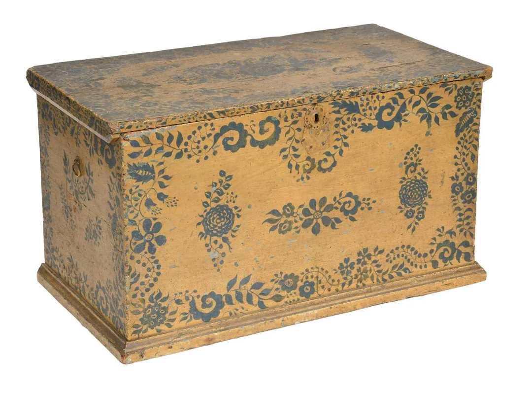 A Painted Pine Chest, 19th century