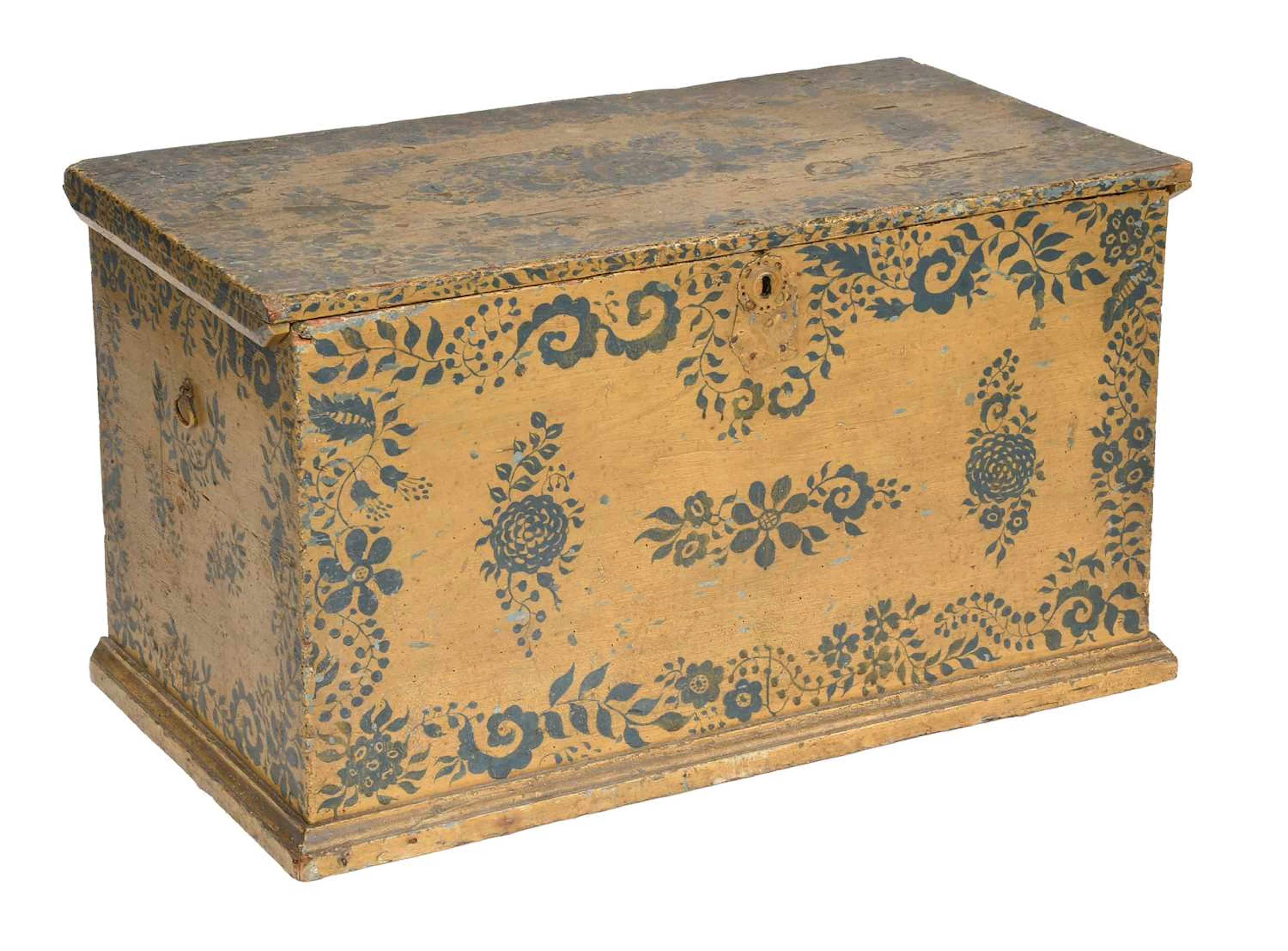 A Painted Pine Chest, 19th century