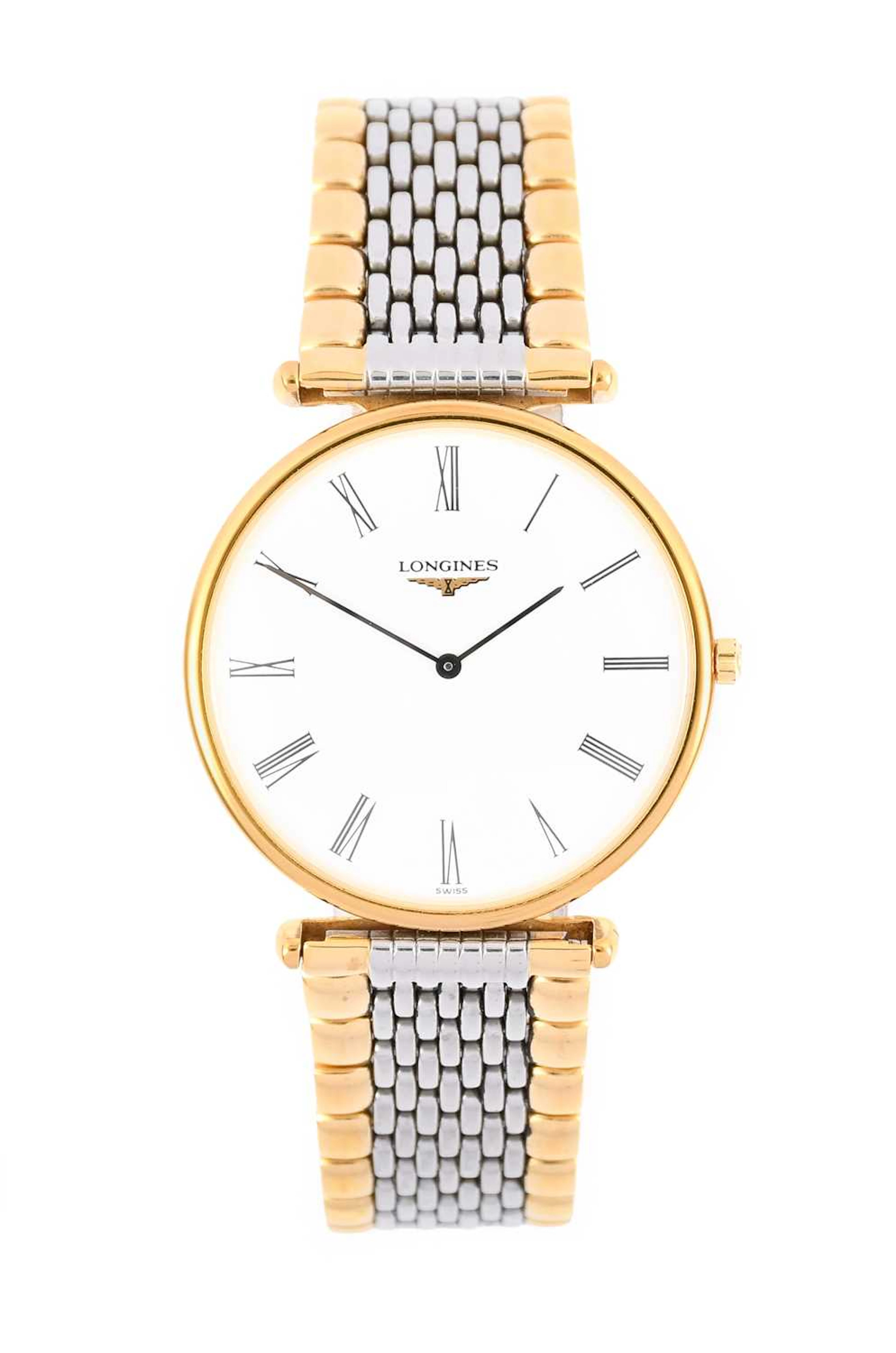 Longines: A Bi-Metal Wristwatch, signed Longines, model: La Grande