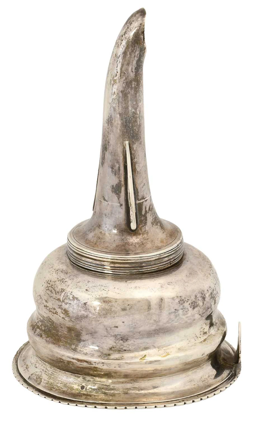 A George III Provincial Silver Wine-Funnel, Marks Worn, Maker's Mark