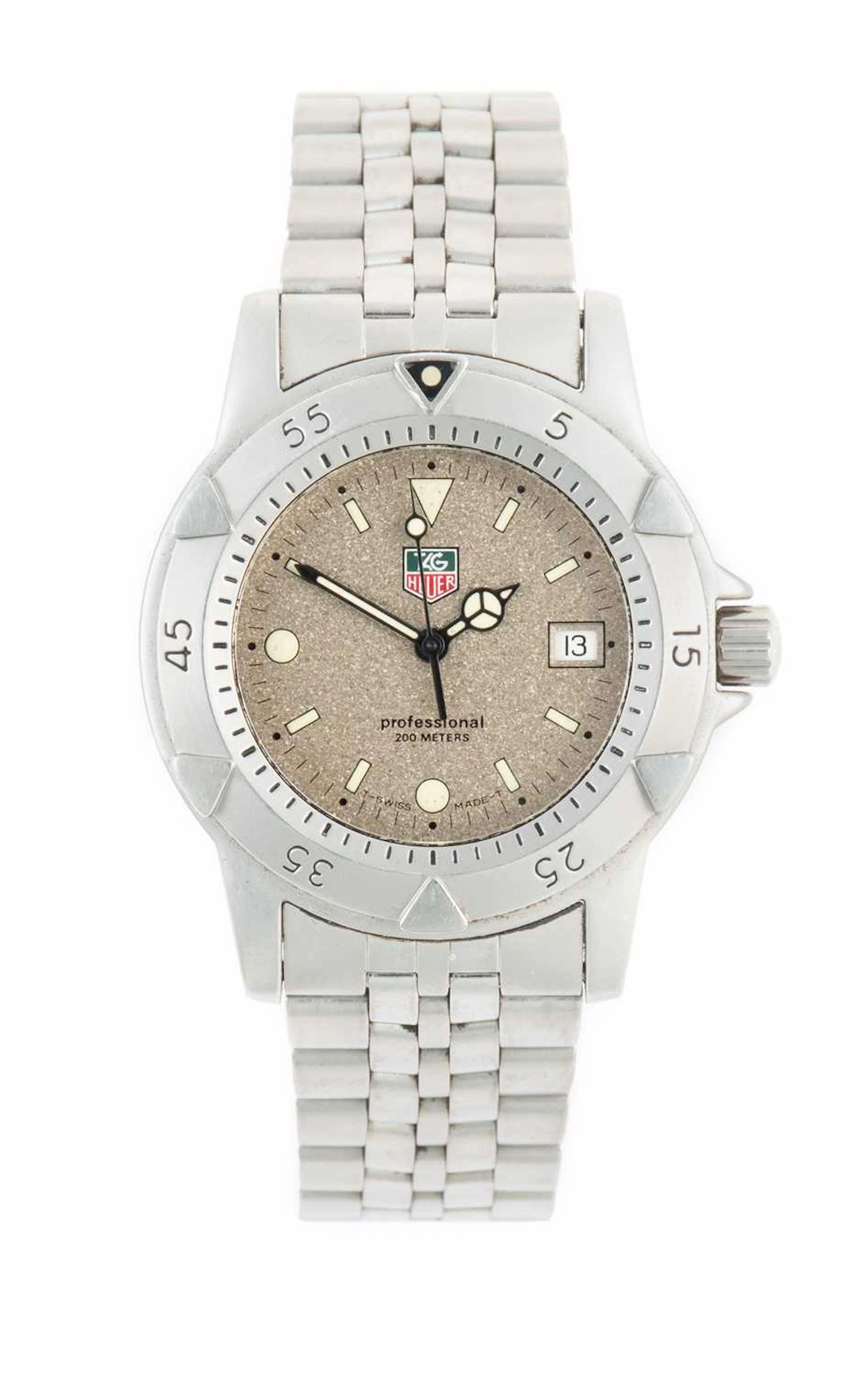 Tag Heuer: A Stainless Steel Calendar Centre Seconds Wristwatch, signed