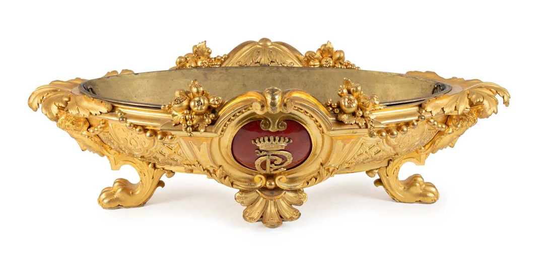 A Napoleon III Gilt-Bronze Jardiniere Centrepiece