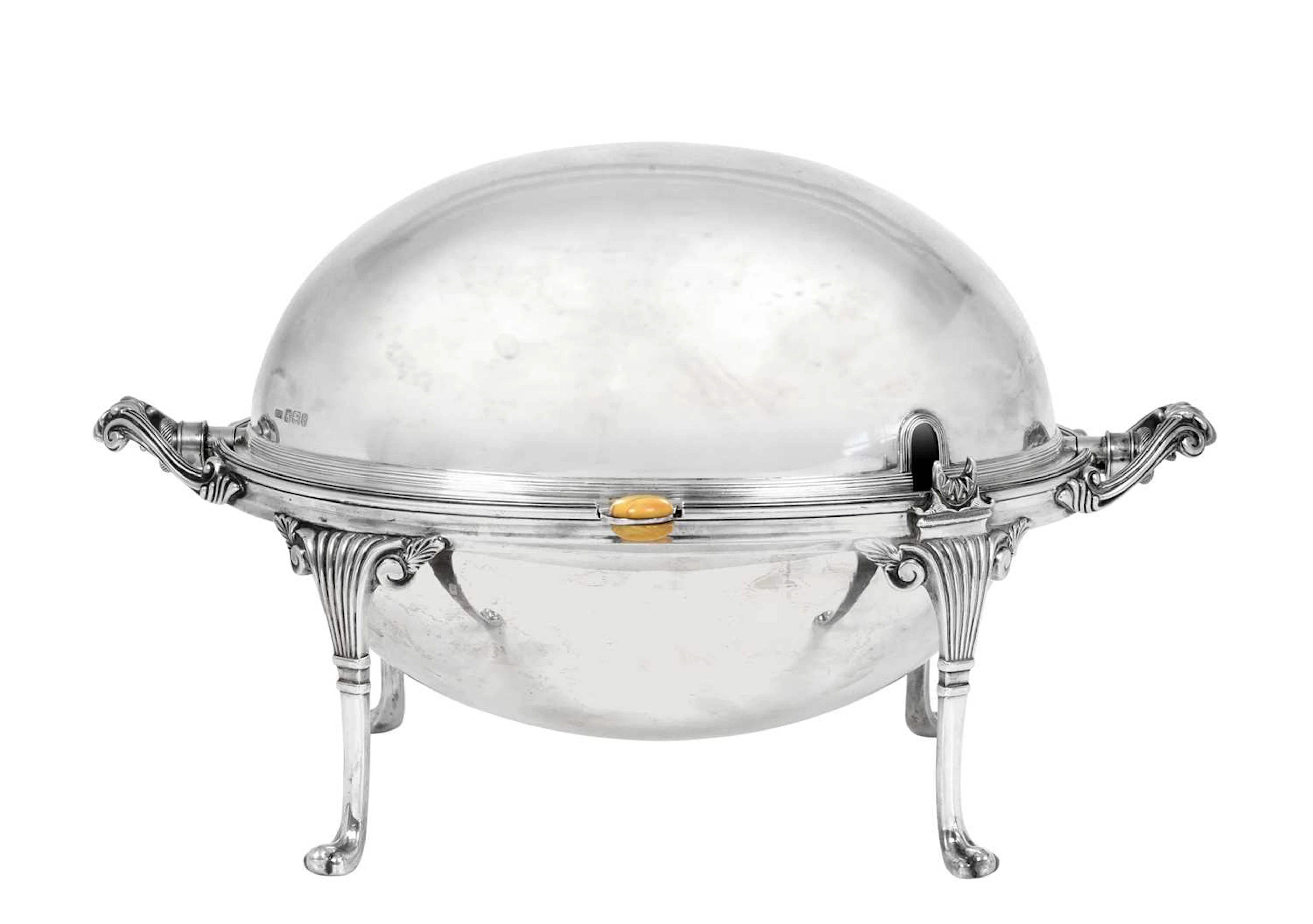 A Victorian Silver Revolving Breakfast-Tureen by Henry Harrison, Sheffield
