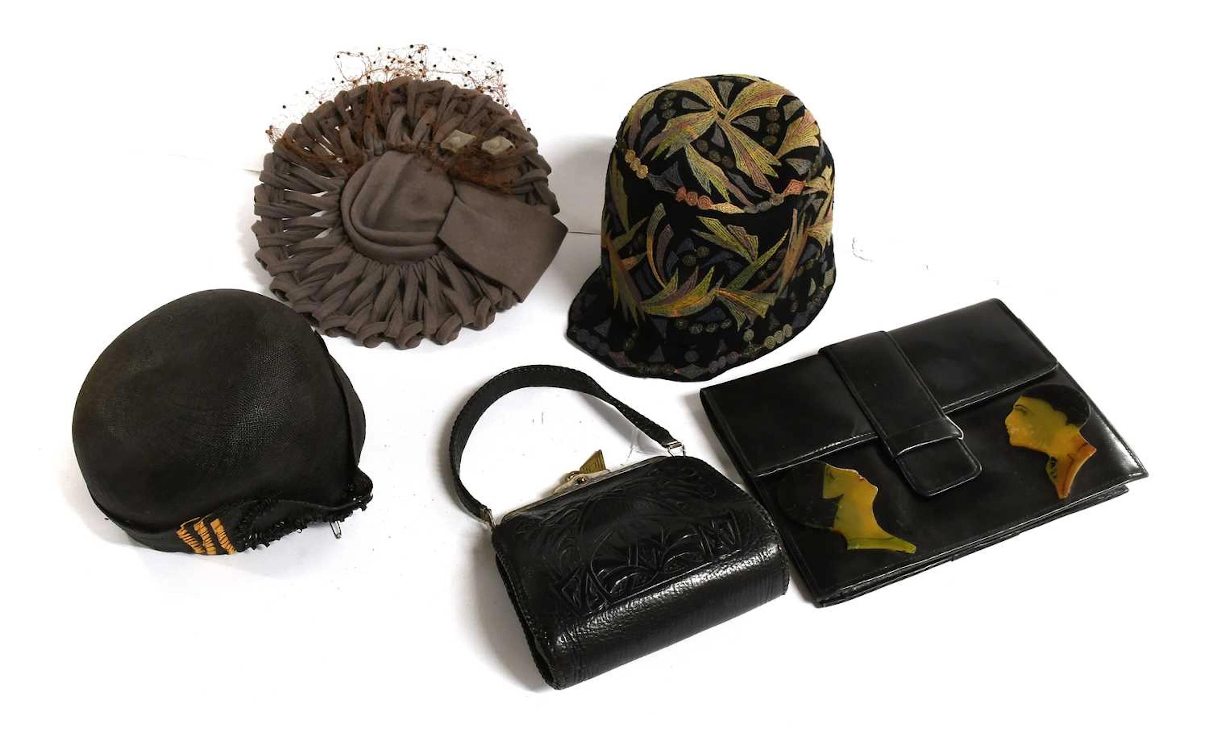 Circa 1920/30s Costume Accessories, Blossoms Hats, Paris and New York