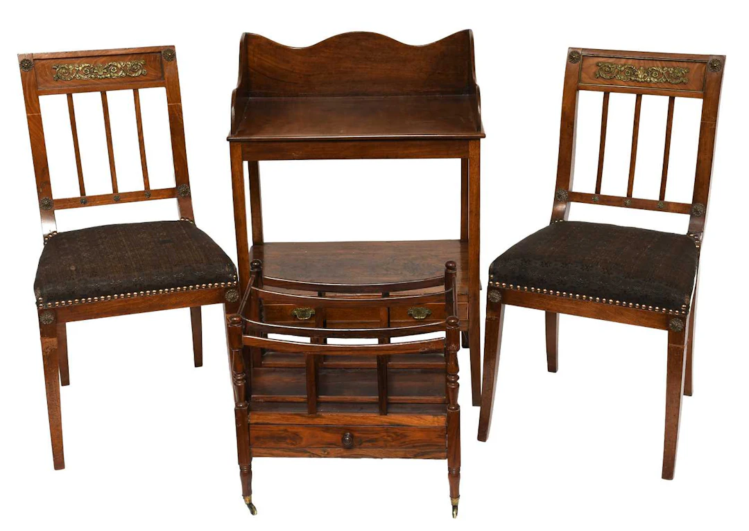 A Pair of Regency Mahogany Side Chairs