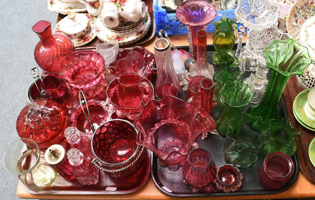 A Collection of Victorian and Later Coloured Glass