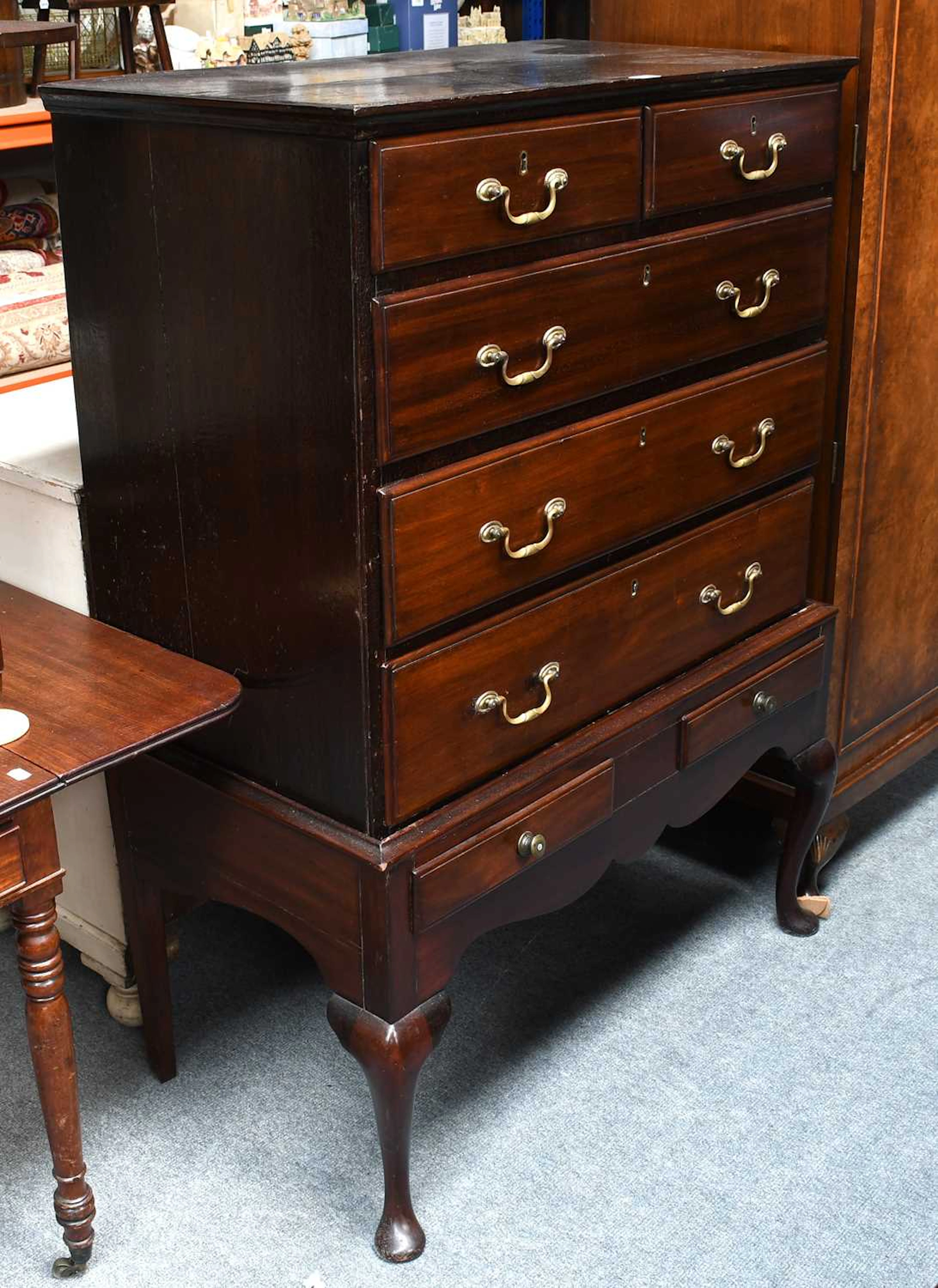 A Mahogany Chest on Stand, 19th century