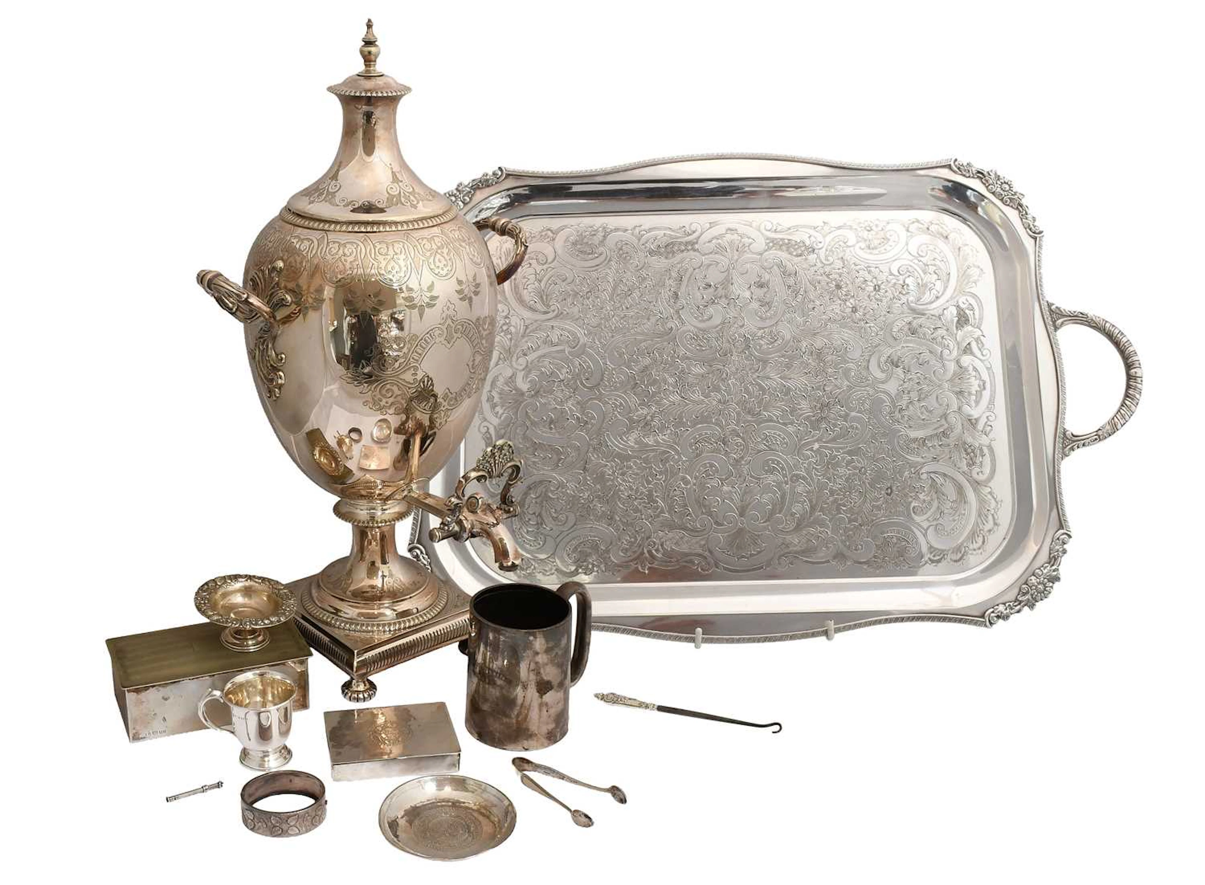A Collection of Assorted Silver and Silver Plate