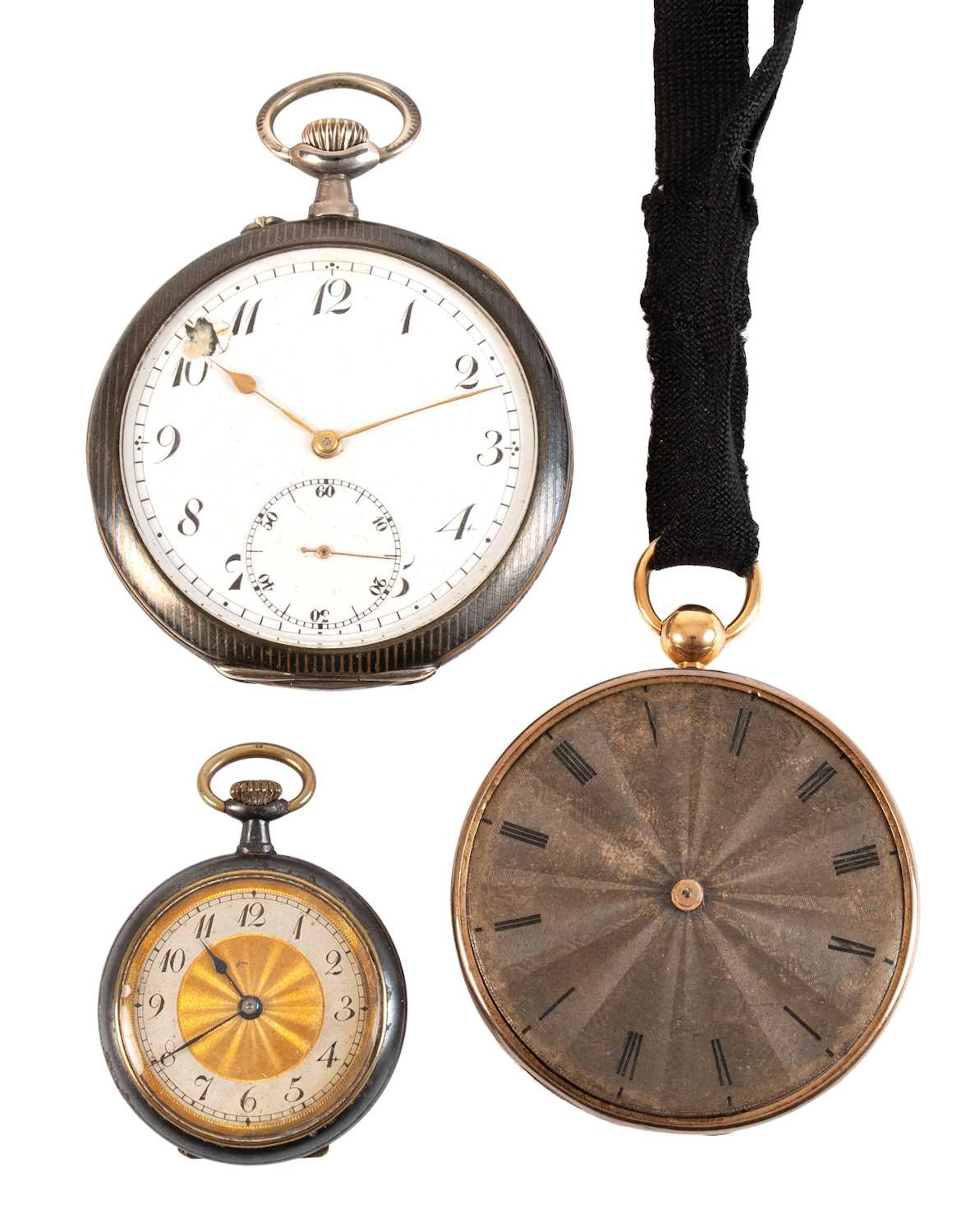 An 18 Carat Gold Open Faced cylinder Pocket Watch, circa 1870