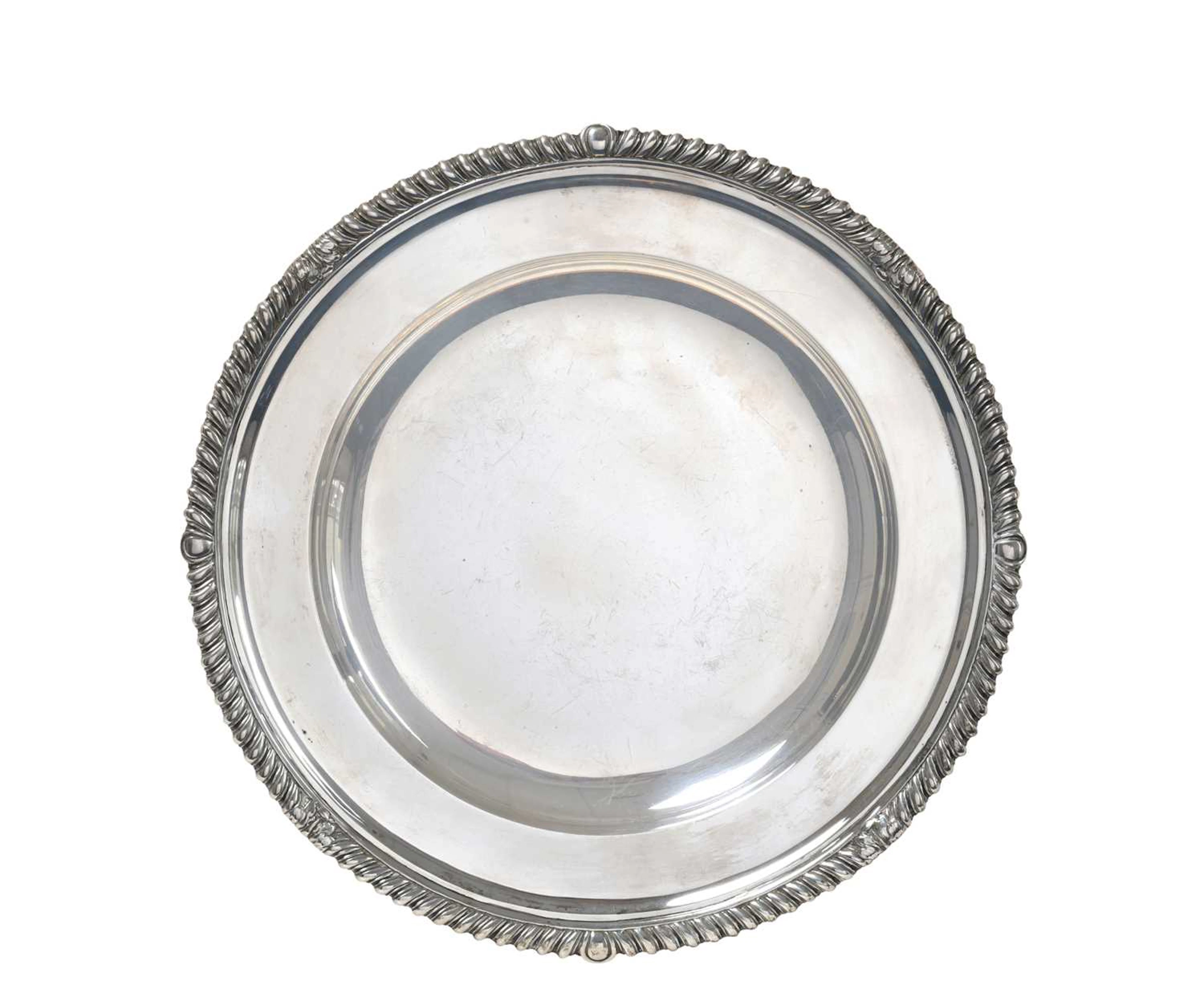 An Edward VII Silver Dinner-Plate by William Comyns, London, 1905