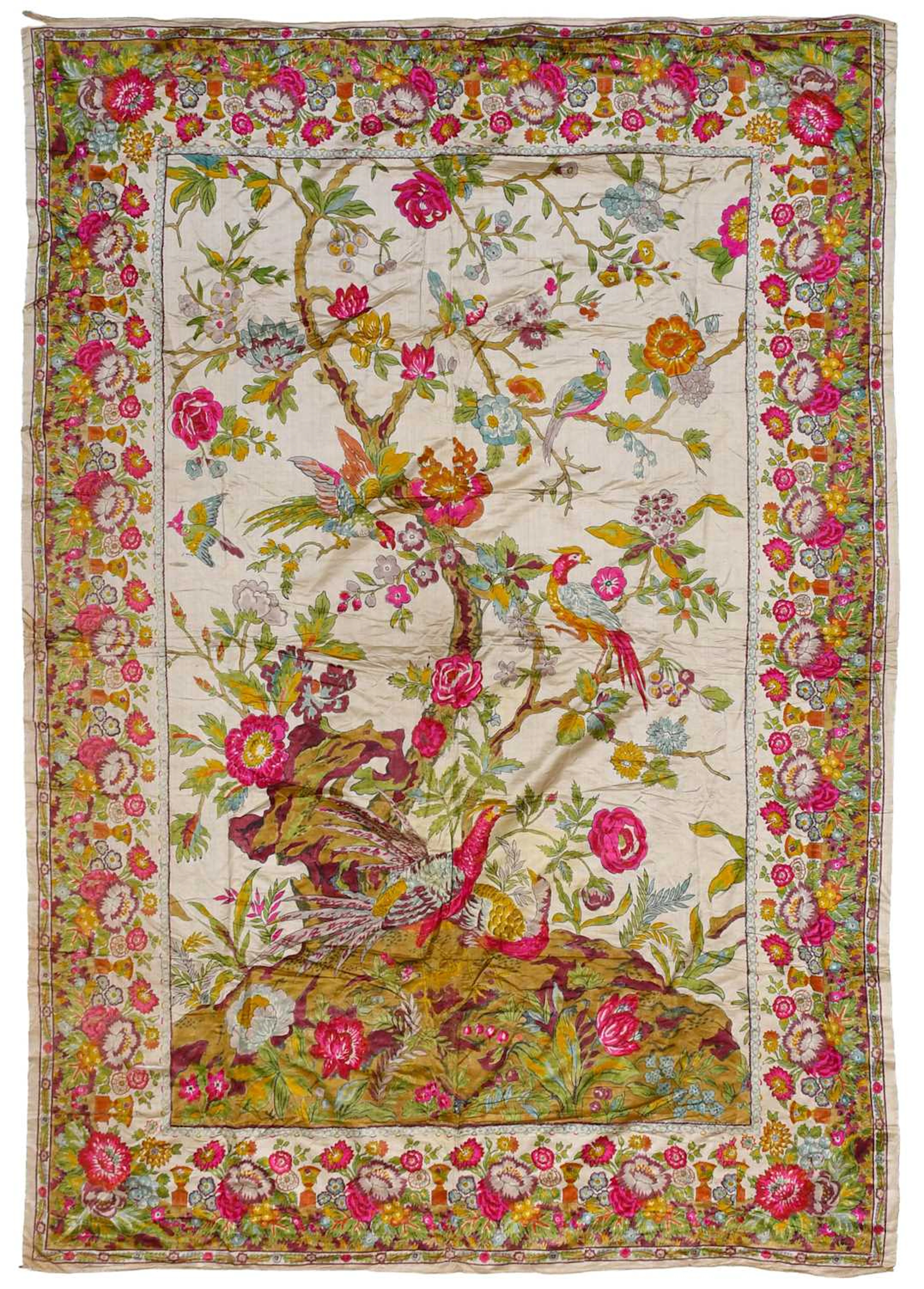 An Early 20th Century Kalamkari Block Printed Silk Panel