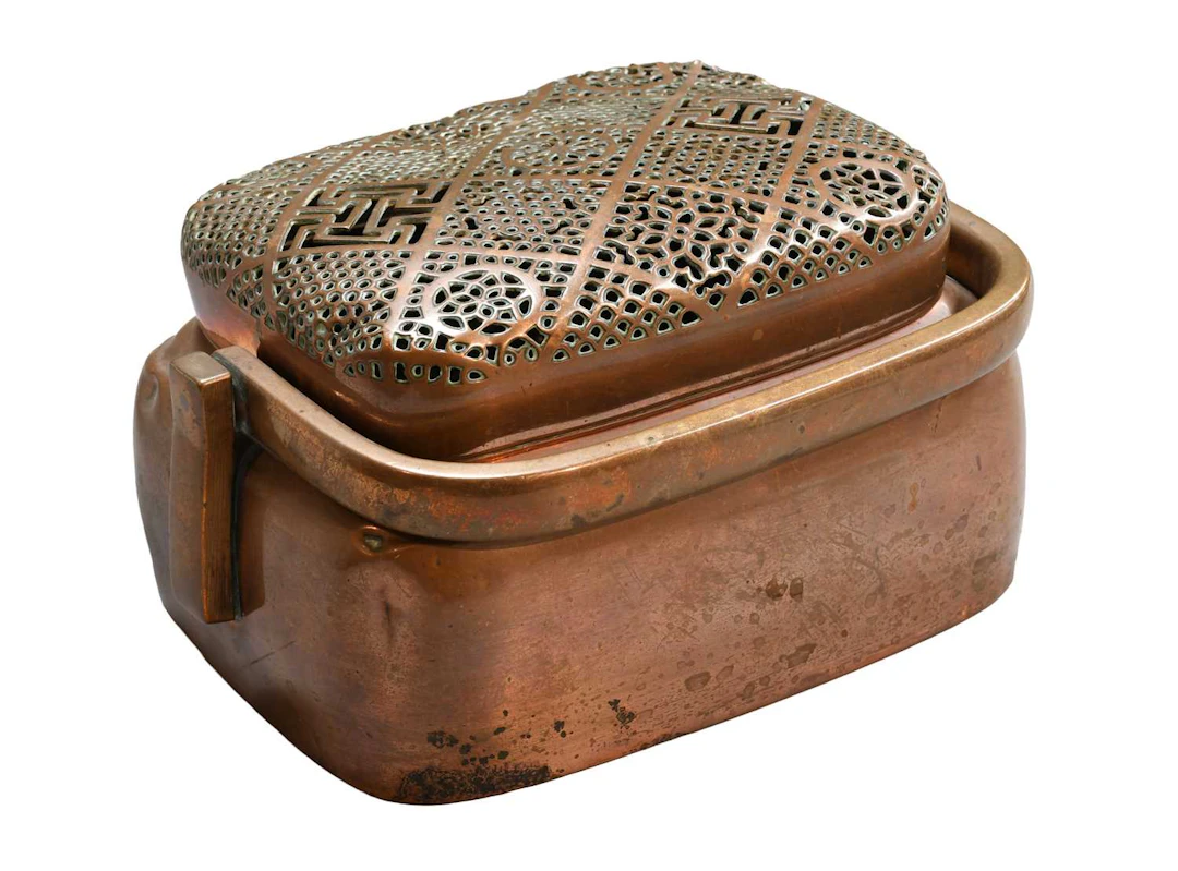 A Chinese Copper Alloy Hand Warmer, Qing dynasty