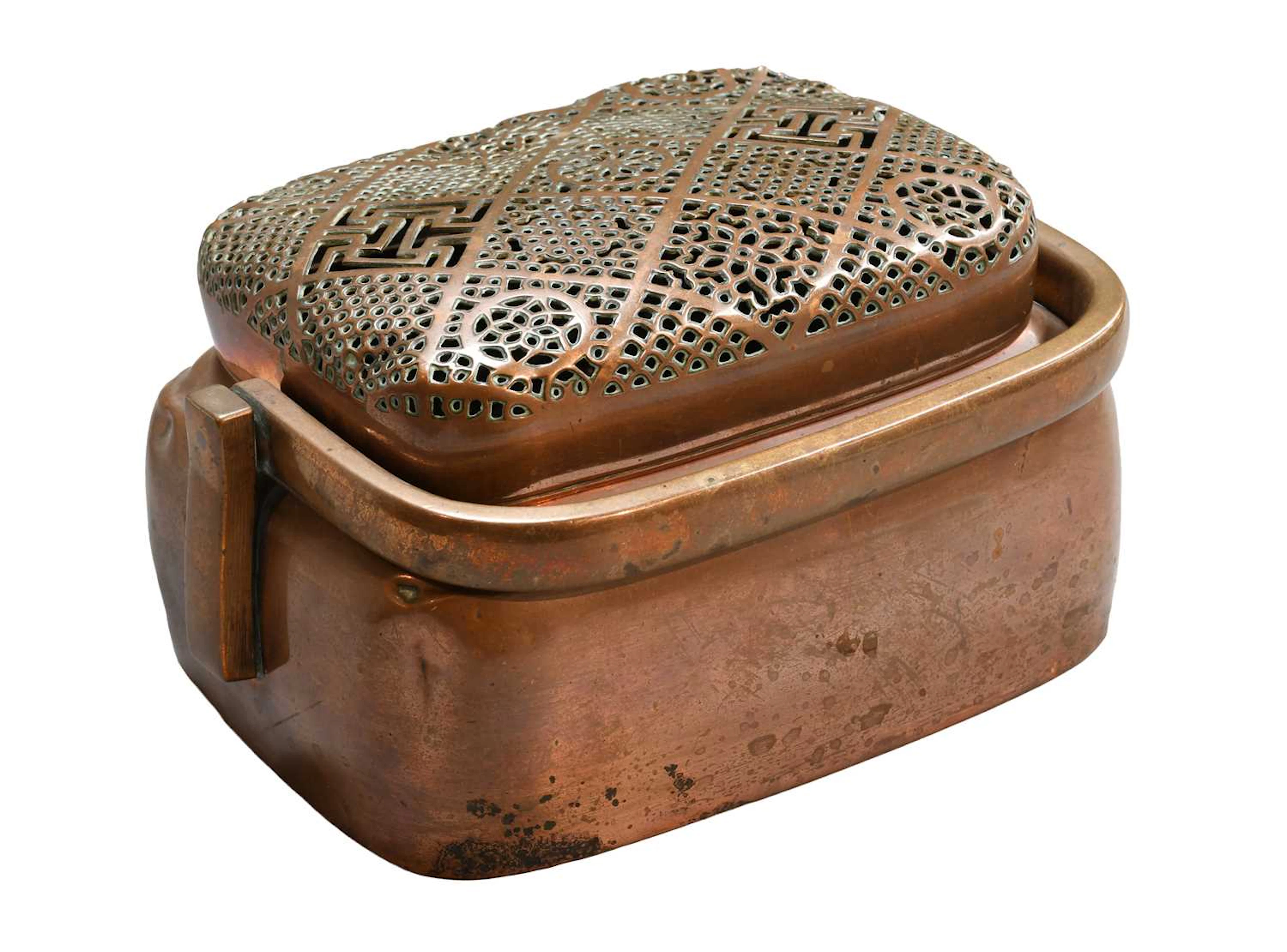 A Chinese Copper Alloy Hand Warmer, Qing dynasty