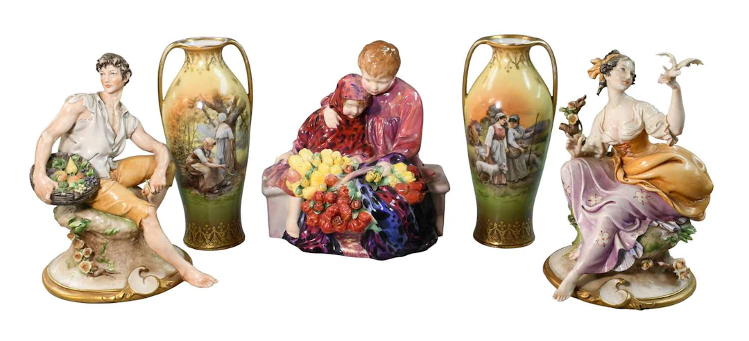 A Royal Doulton Figure Group "Flower Sellers Children"