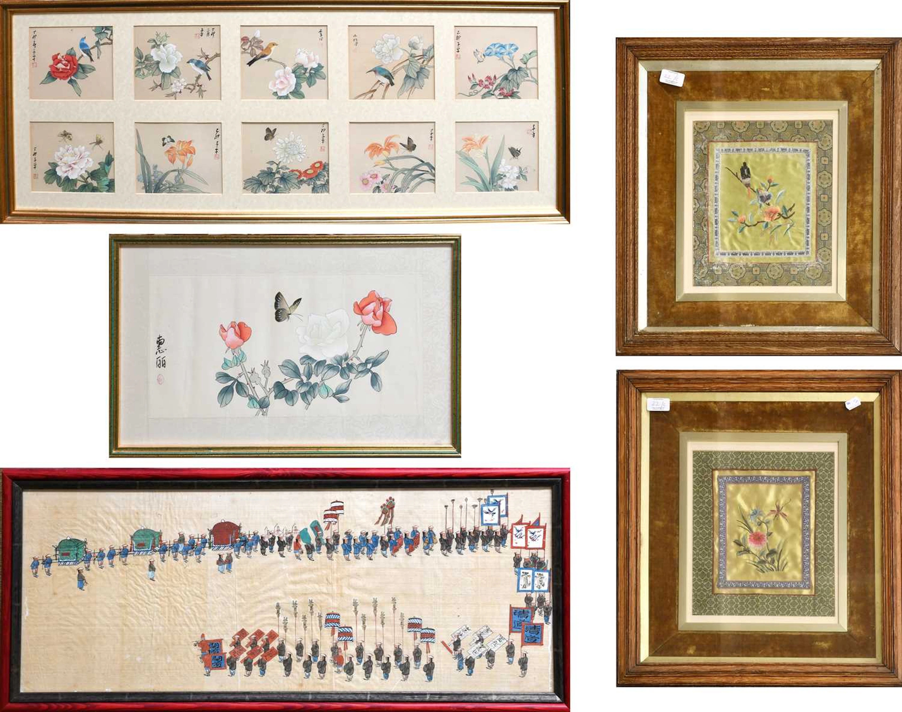 A Chinese painting on Silk, Qing dynasty