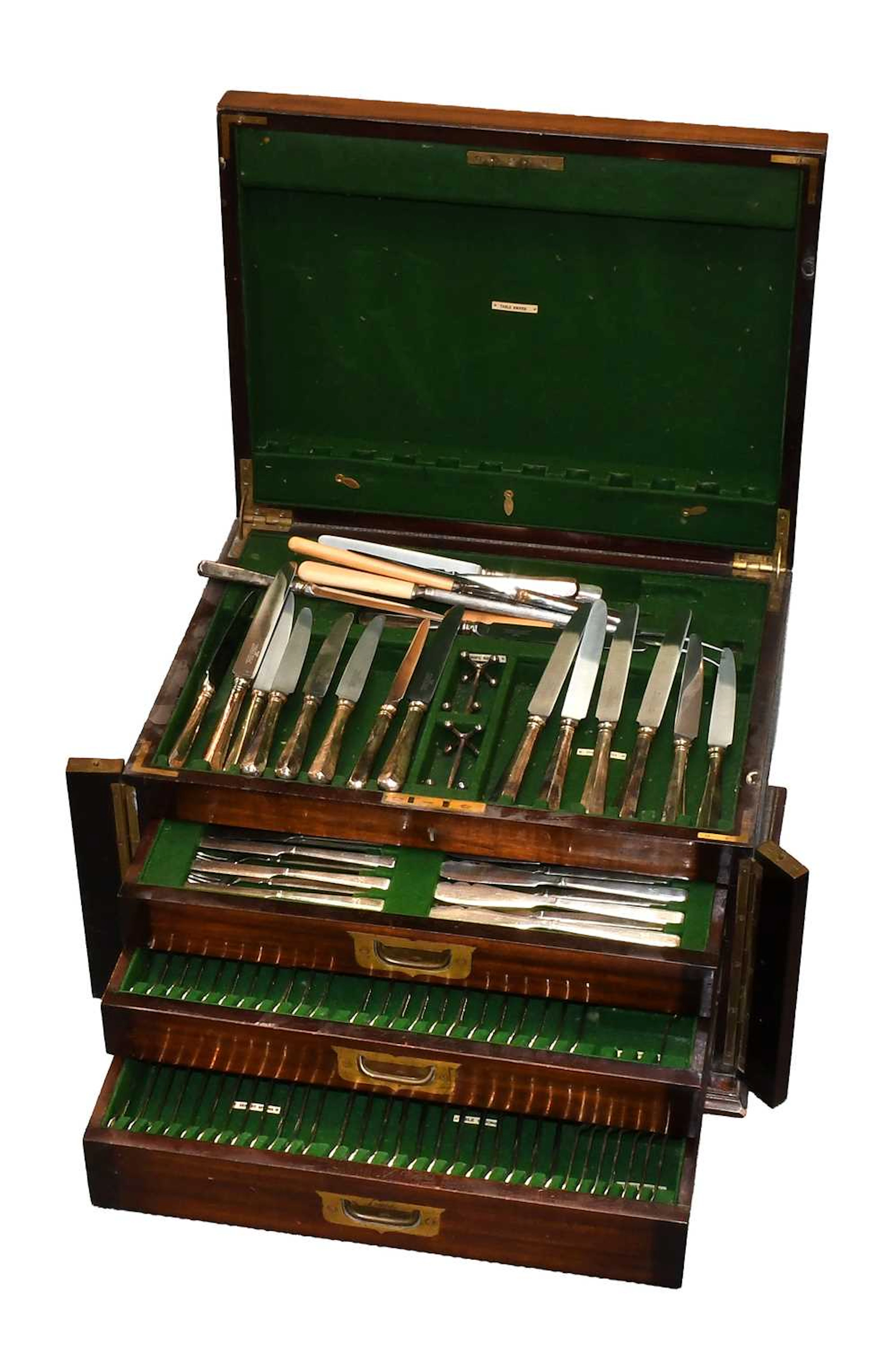 A Canteen of Silver Plate Flatware, Together With