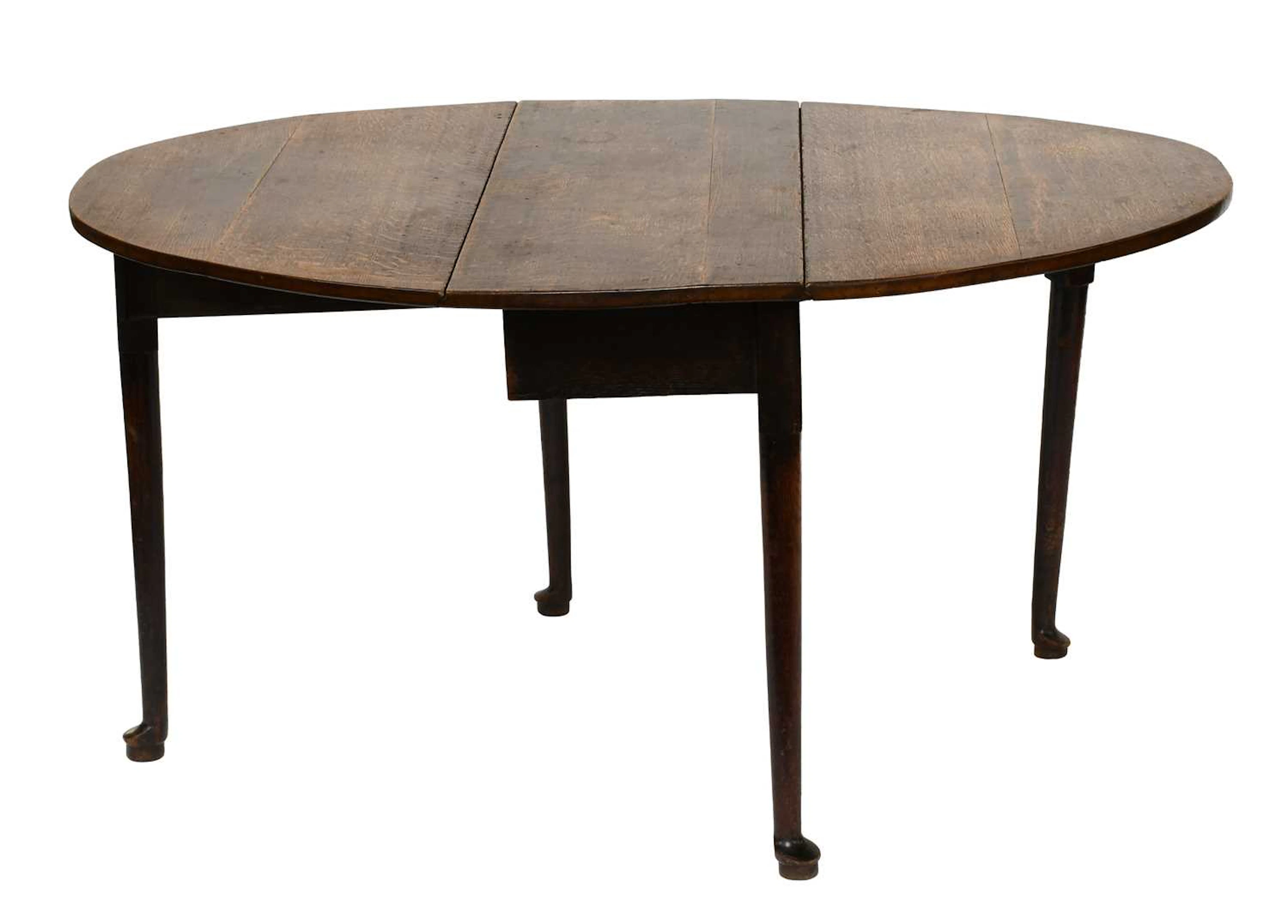 A George III Provincial Oak Gateleg Dining Table, 18th Century