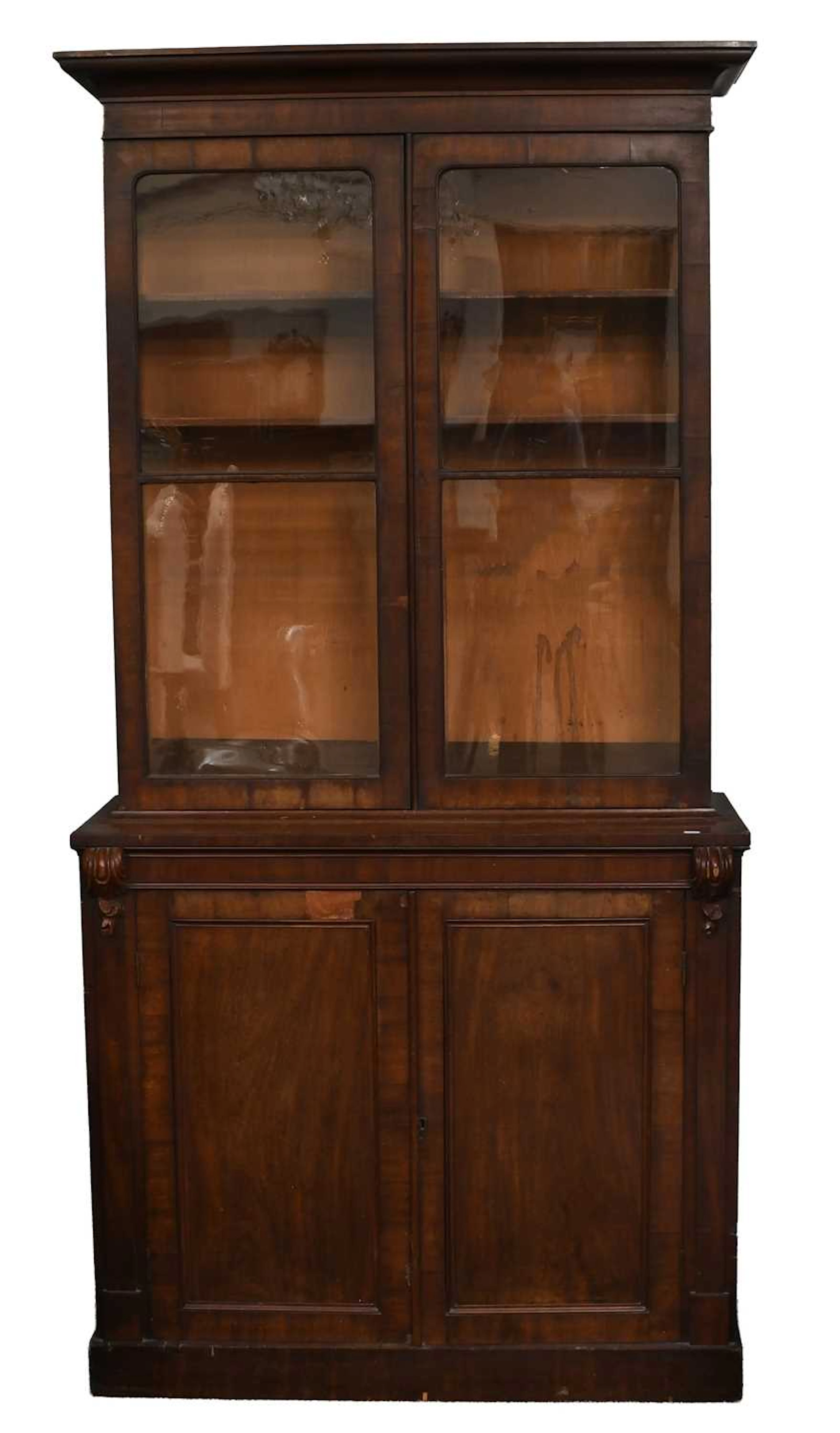A Mahogany Glazed Bookcase Cabinet