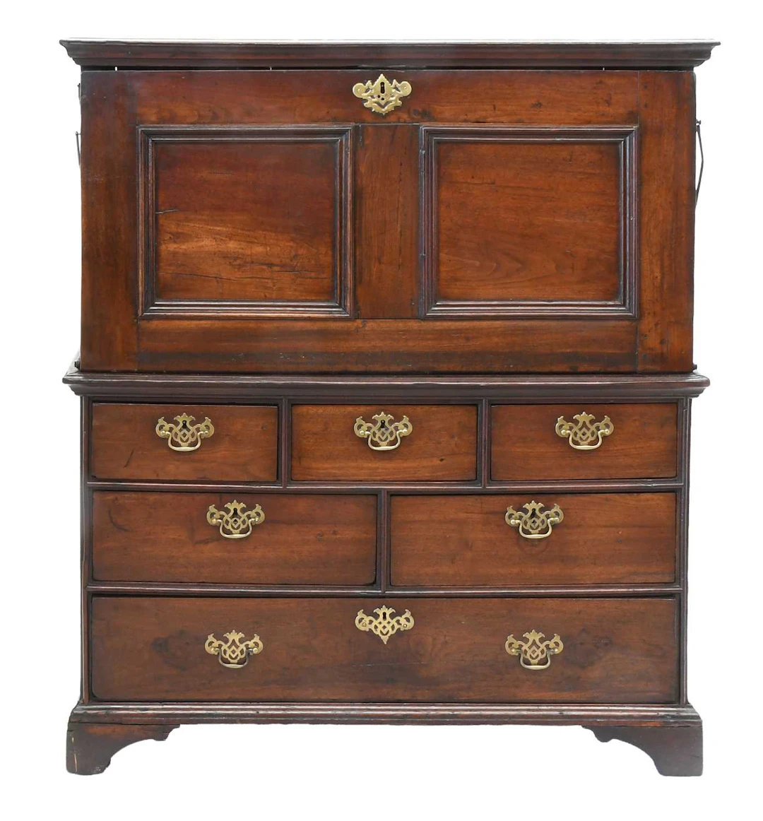 An Early 18th Century Walnut Secretaire Cabinet, th