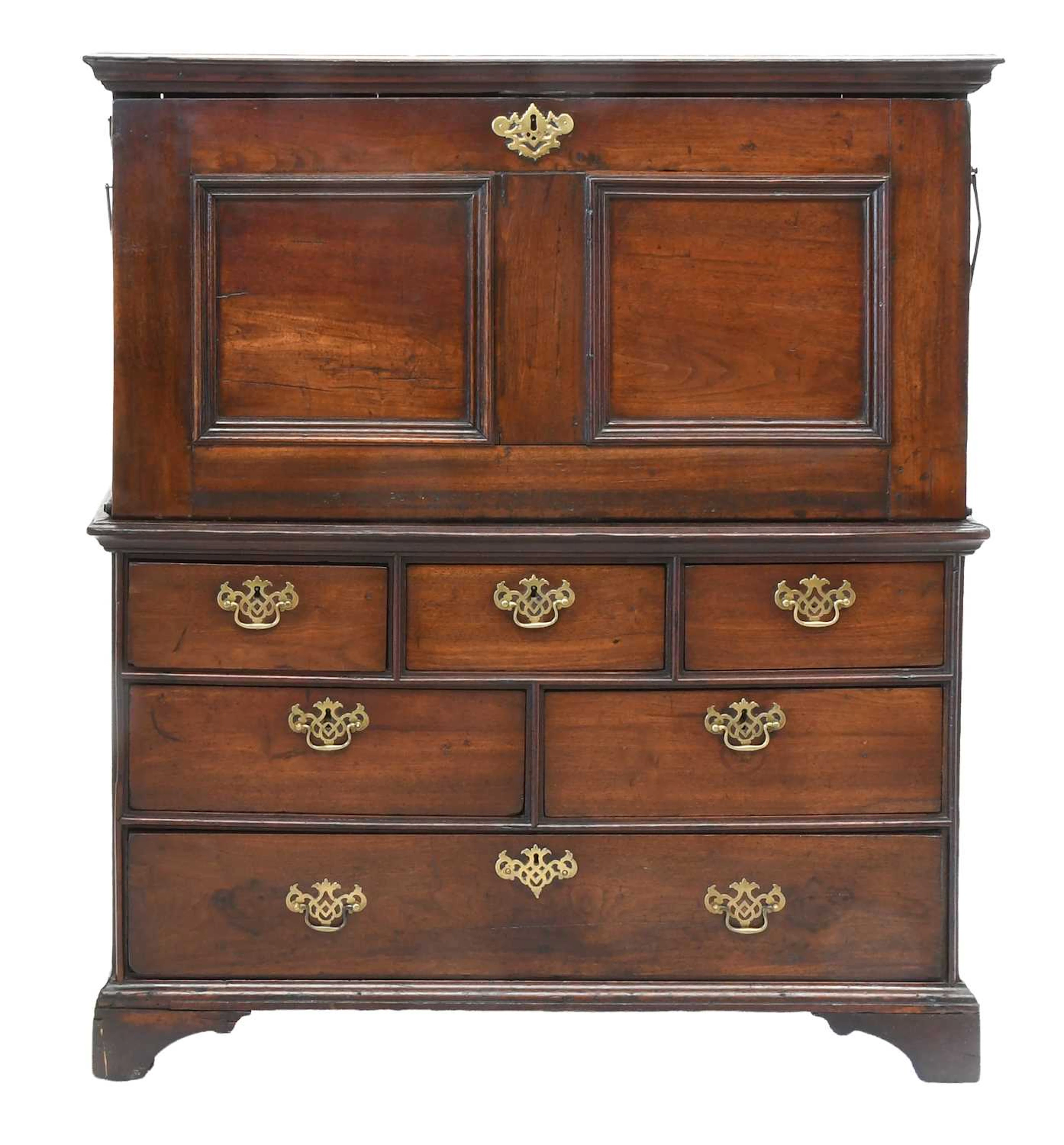 An Early 18th Century Walnut Secretaire Cabinet, th