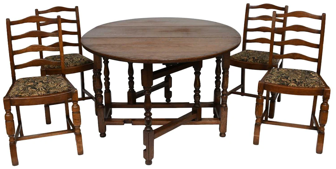 An Oak Gateleg Dining Table, 20th century